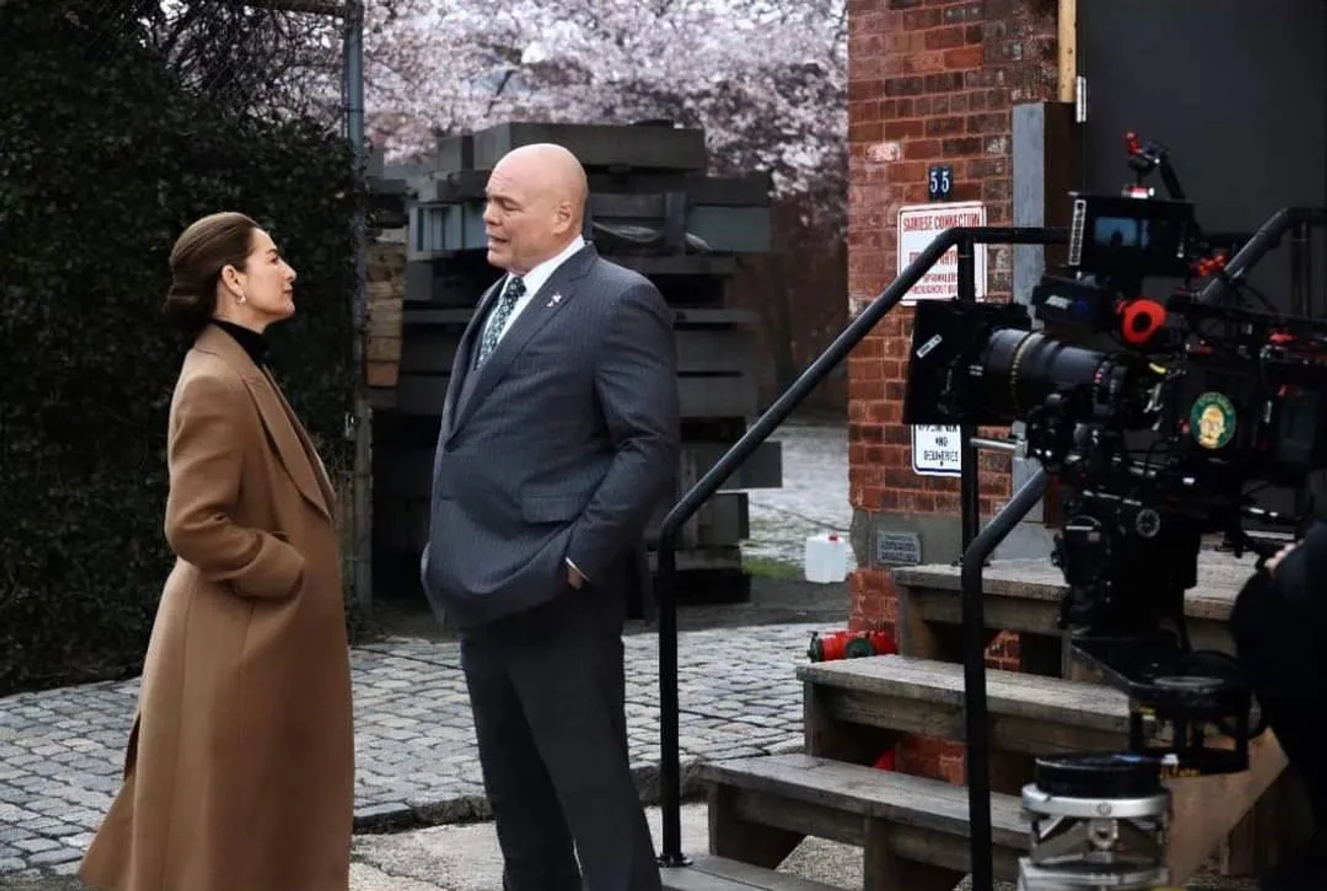 Vincent D'Onofrio and Ayelet Zurer in Daredevil: Born Again (2024)