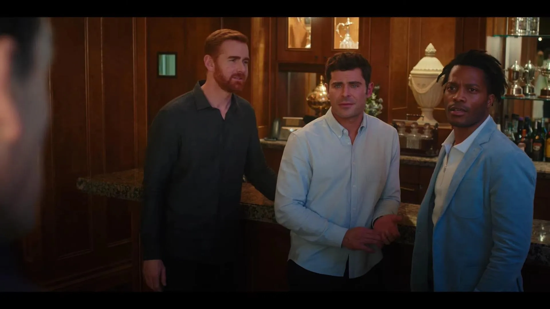 Zac Efron, Jermaine Fowler, and Andrew Santino in Ricky Stanicky (2024)