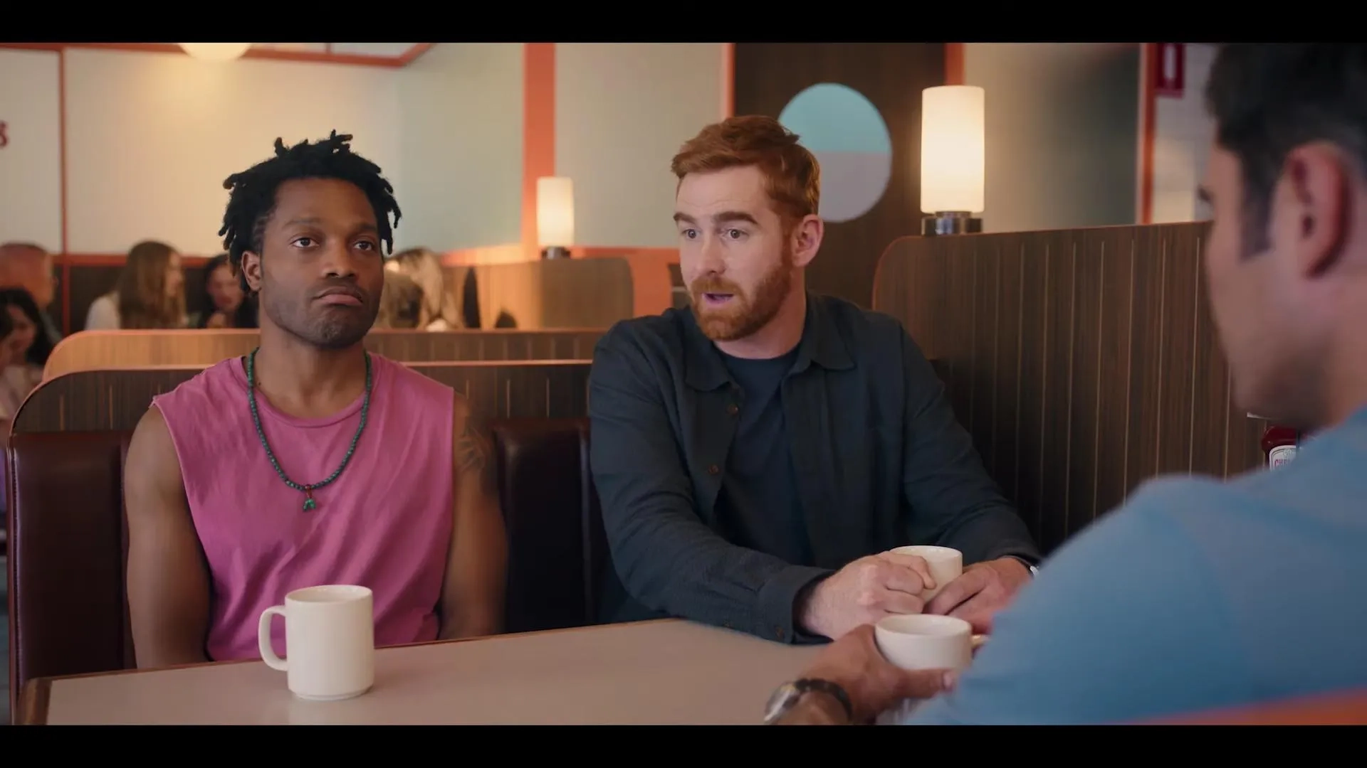 Zac Efron, Jermaine Fowler, and Andrew Santino in Ricky Stanicky (2024)