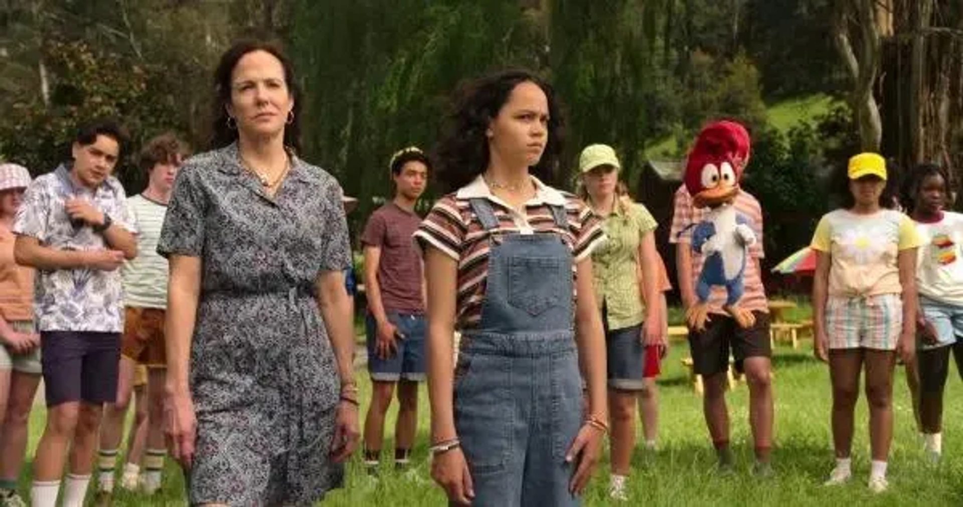 Mary-Louise Parker, Eric Bauza, and Chloe De Los Santos in Woody Woodpecker Goes to Camp (2024)