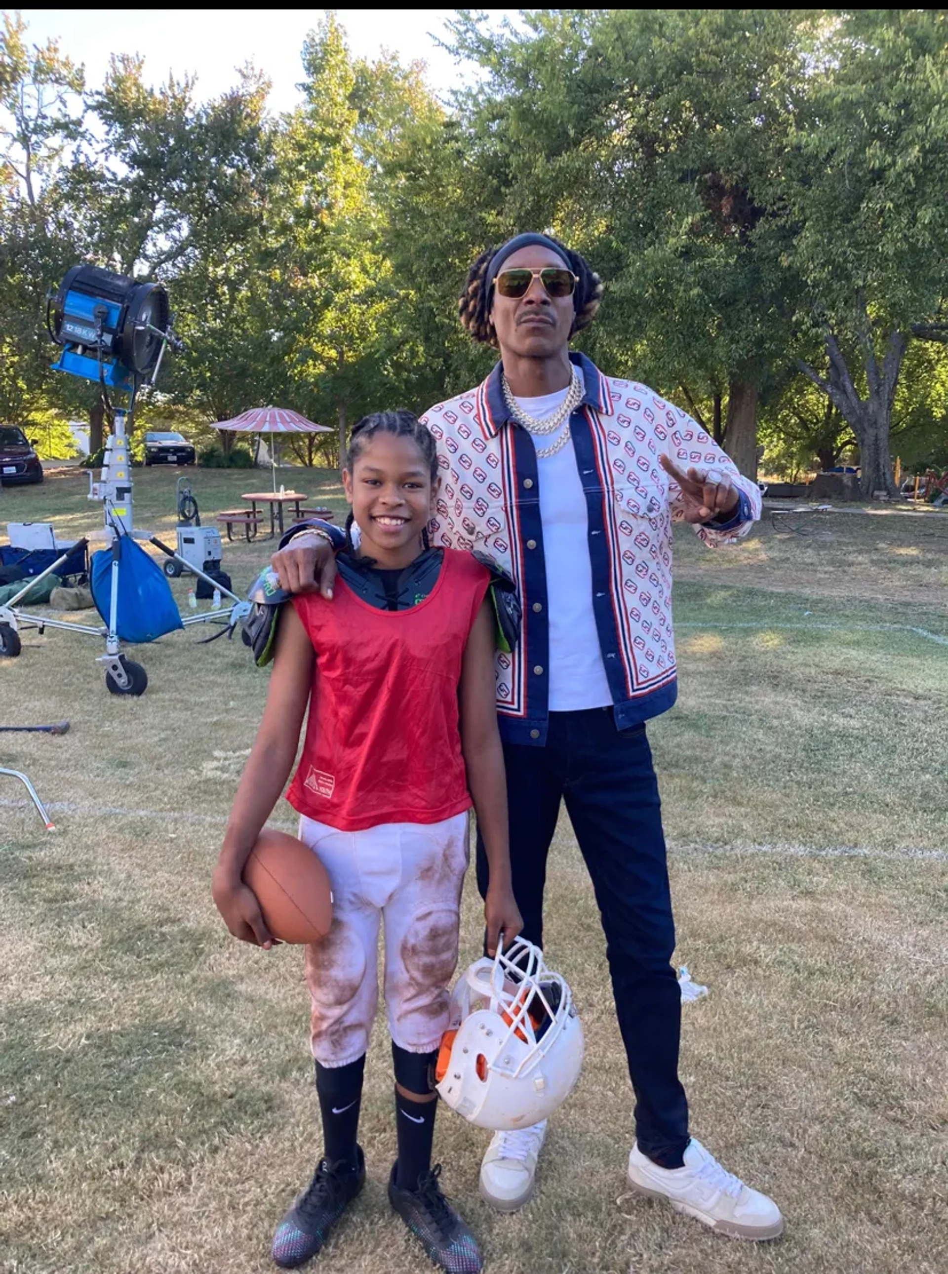 Snoop Dogg and Ka'zion Wilson in The Underdoggs (2024)