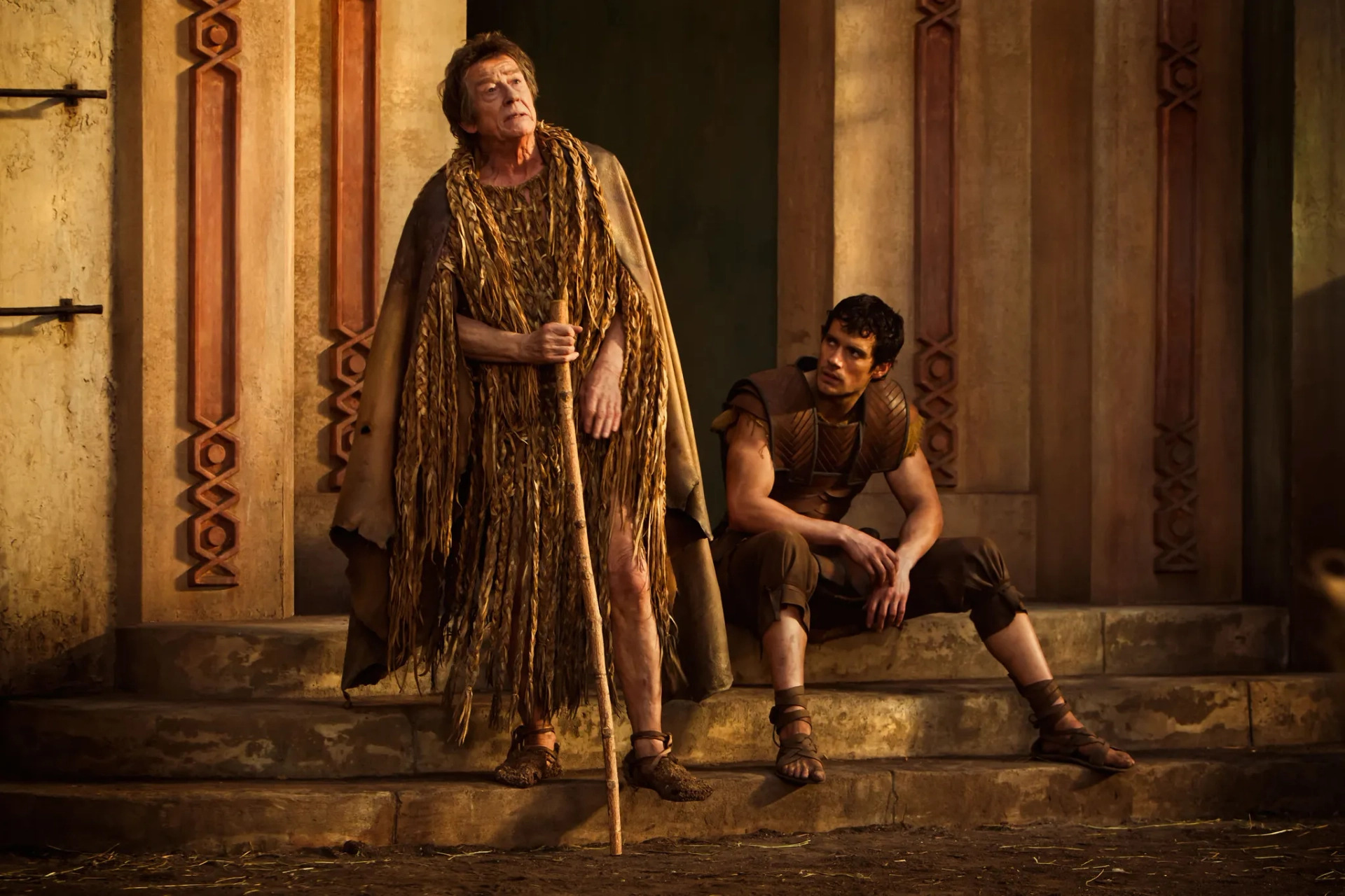 John Hurt and Henry Cavill in Immortals (2011)