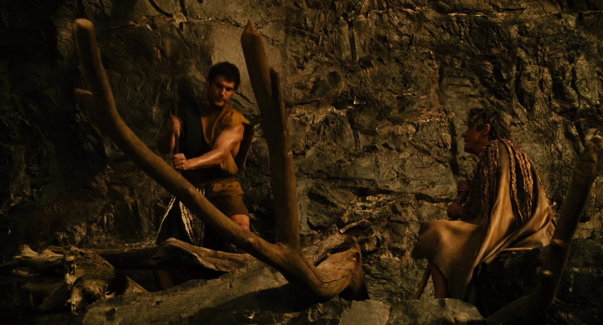 John Hurt and Henry Cavill in Immortals (2011)