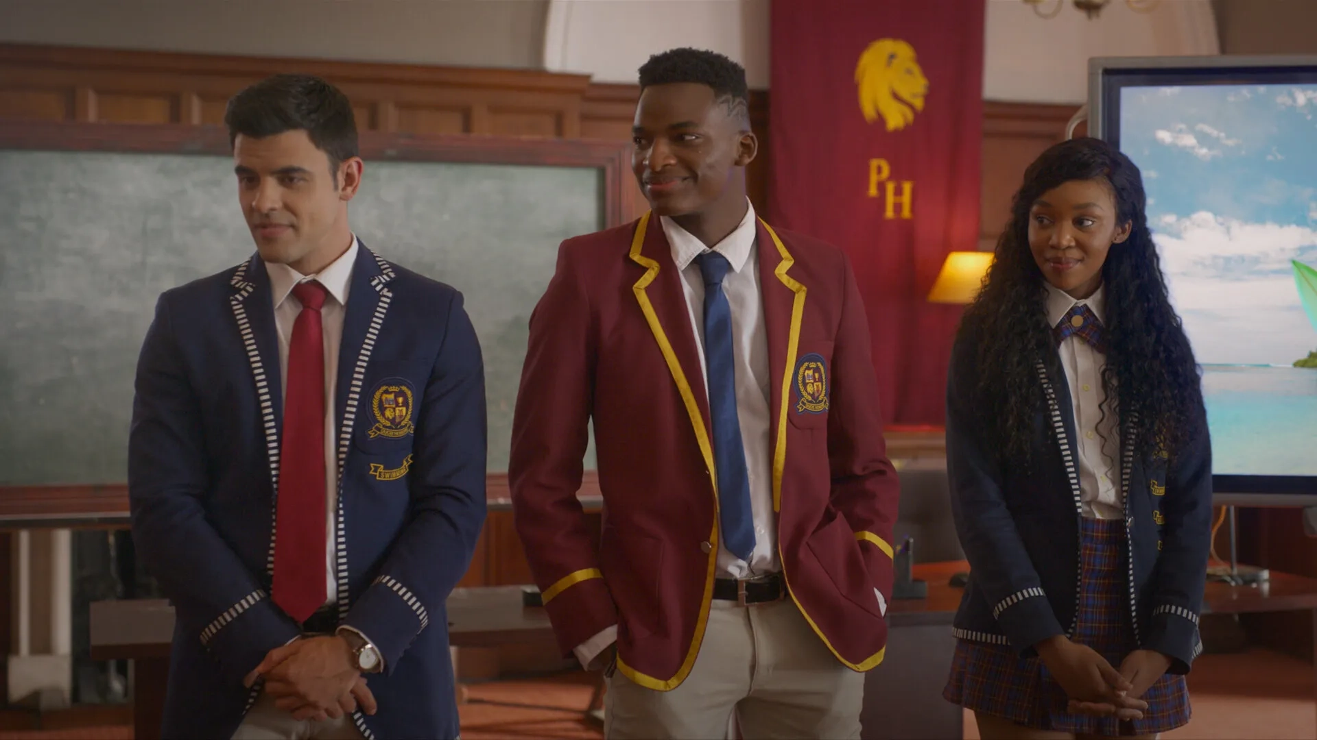 Patrick Mofokeng, Khosi Ngema, and Arno Greeff in Blood & Water: The Source (2021)