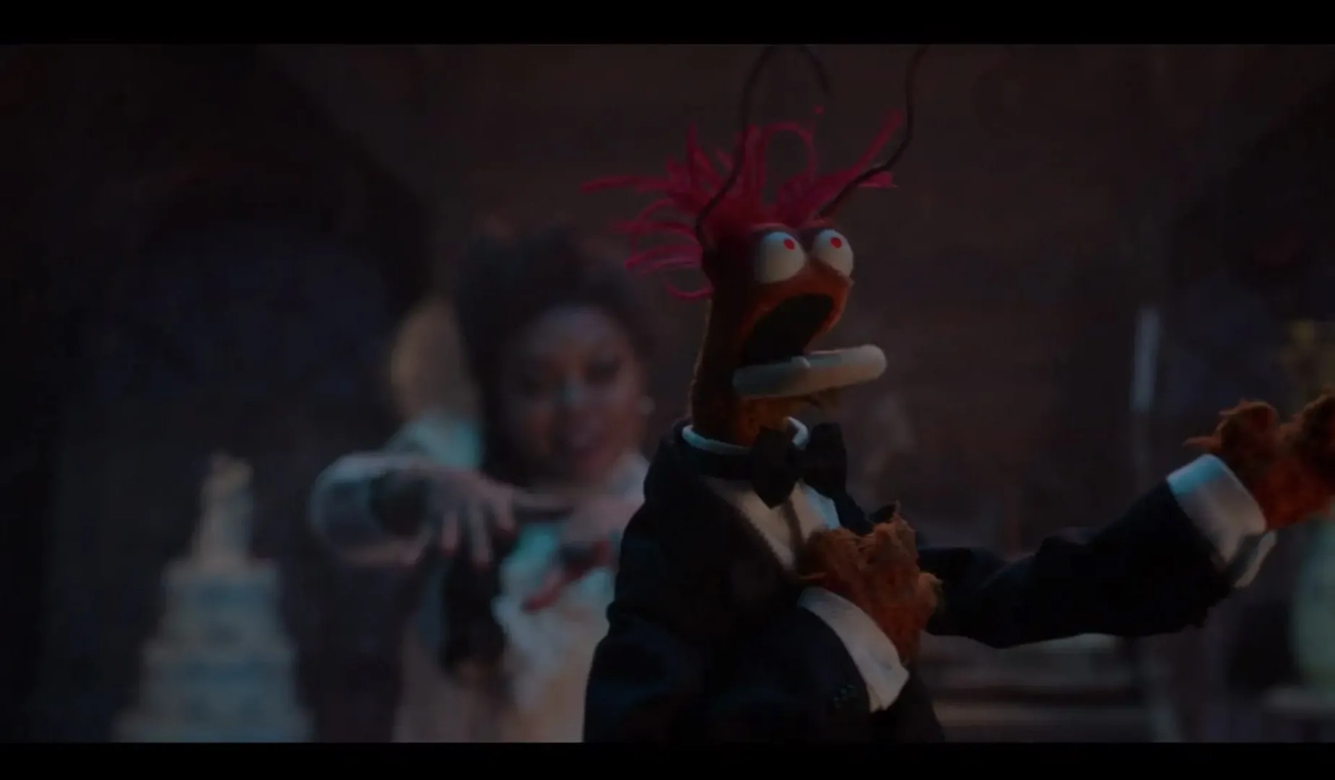 Bill Barretta and Taraji P. Henson in Muppets Haunted Mansion (2021)