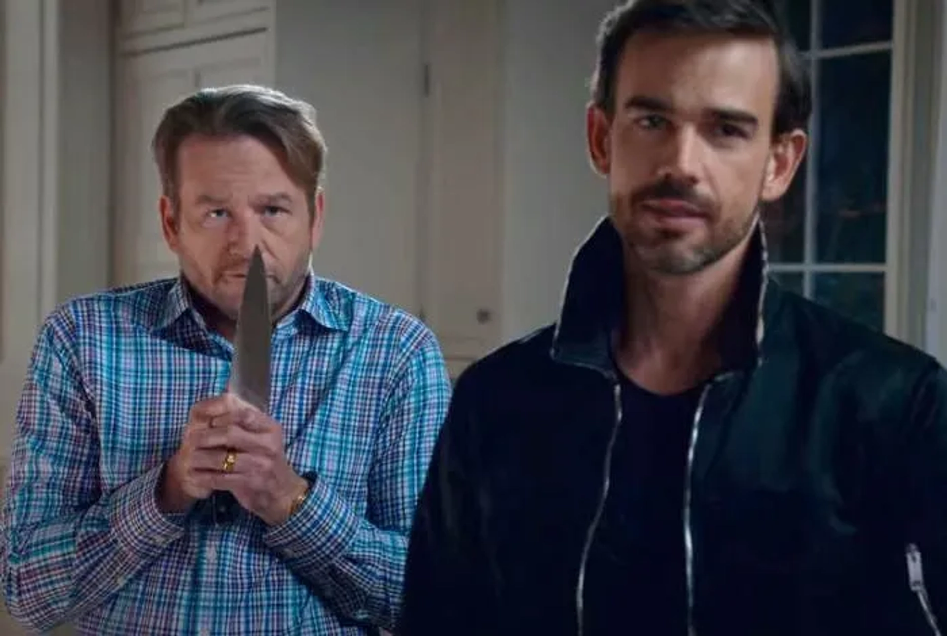 Christopher Gorham and Dallas Roberts in Insatiable (2018)