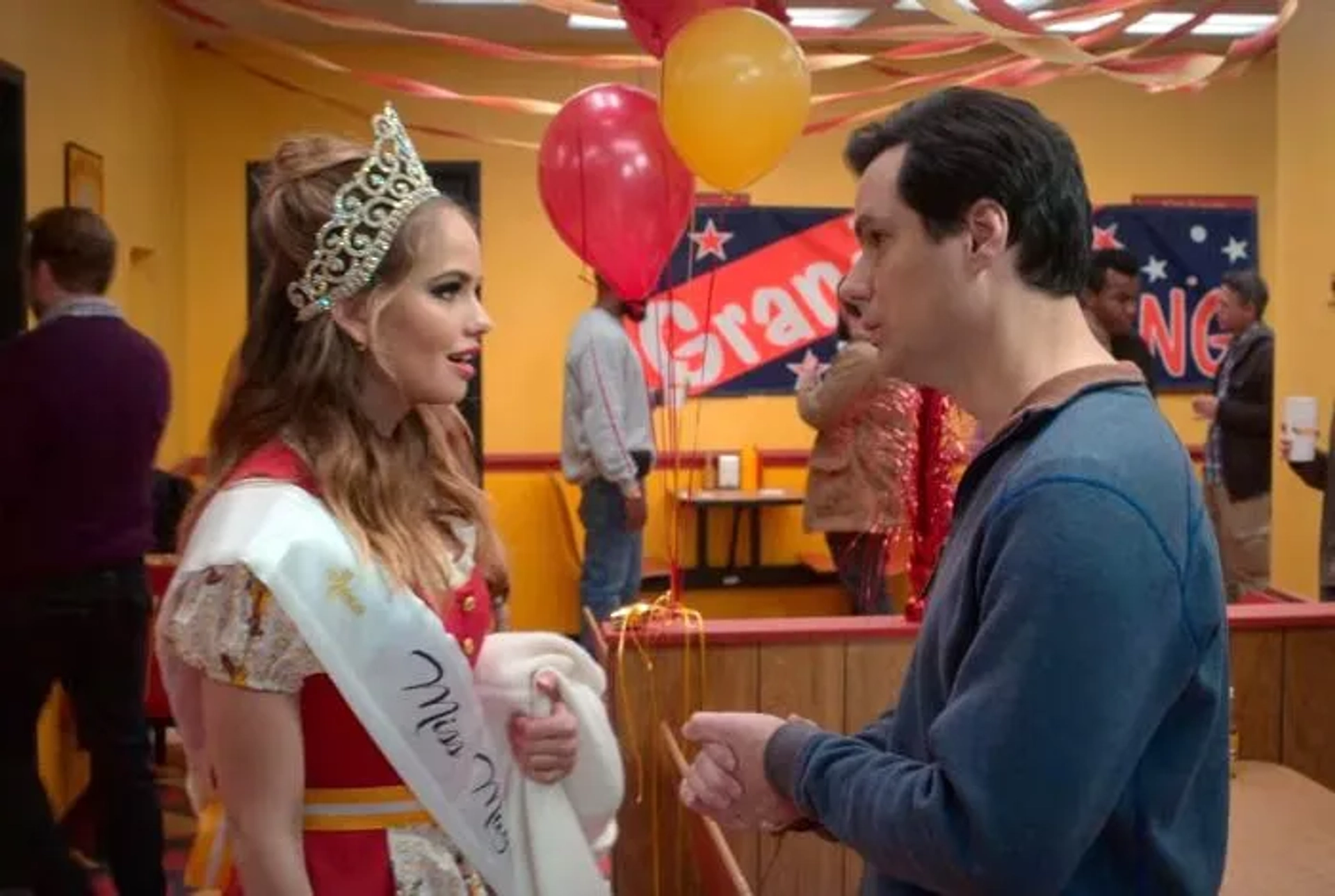 Michael Ian Black and Debby Ryan in Insatiable (2018)