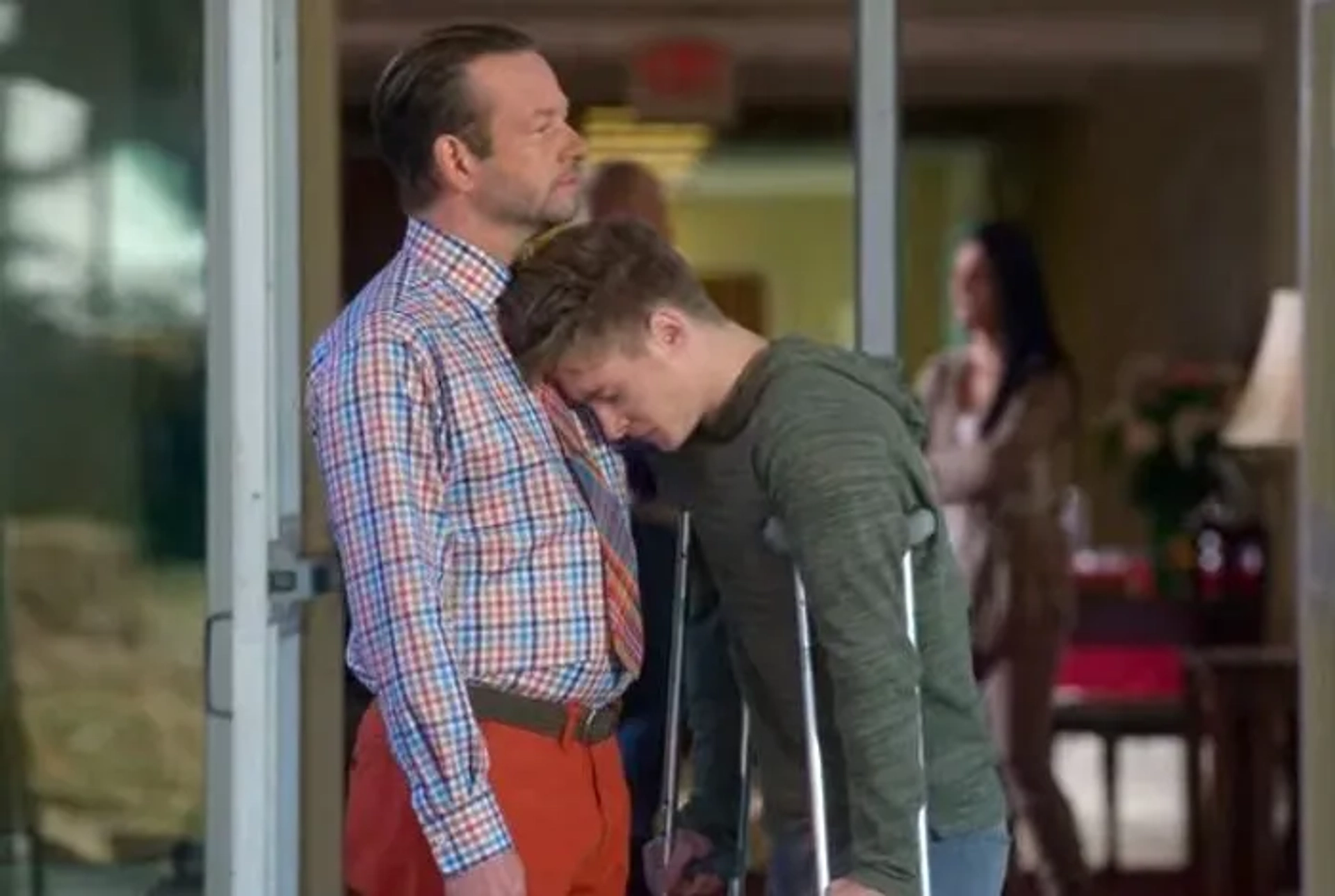 Dallas Roberts and Michael Provost in Insatiable (2018)