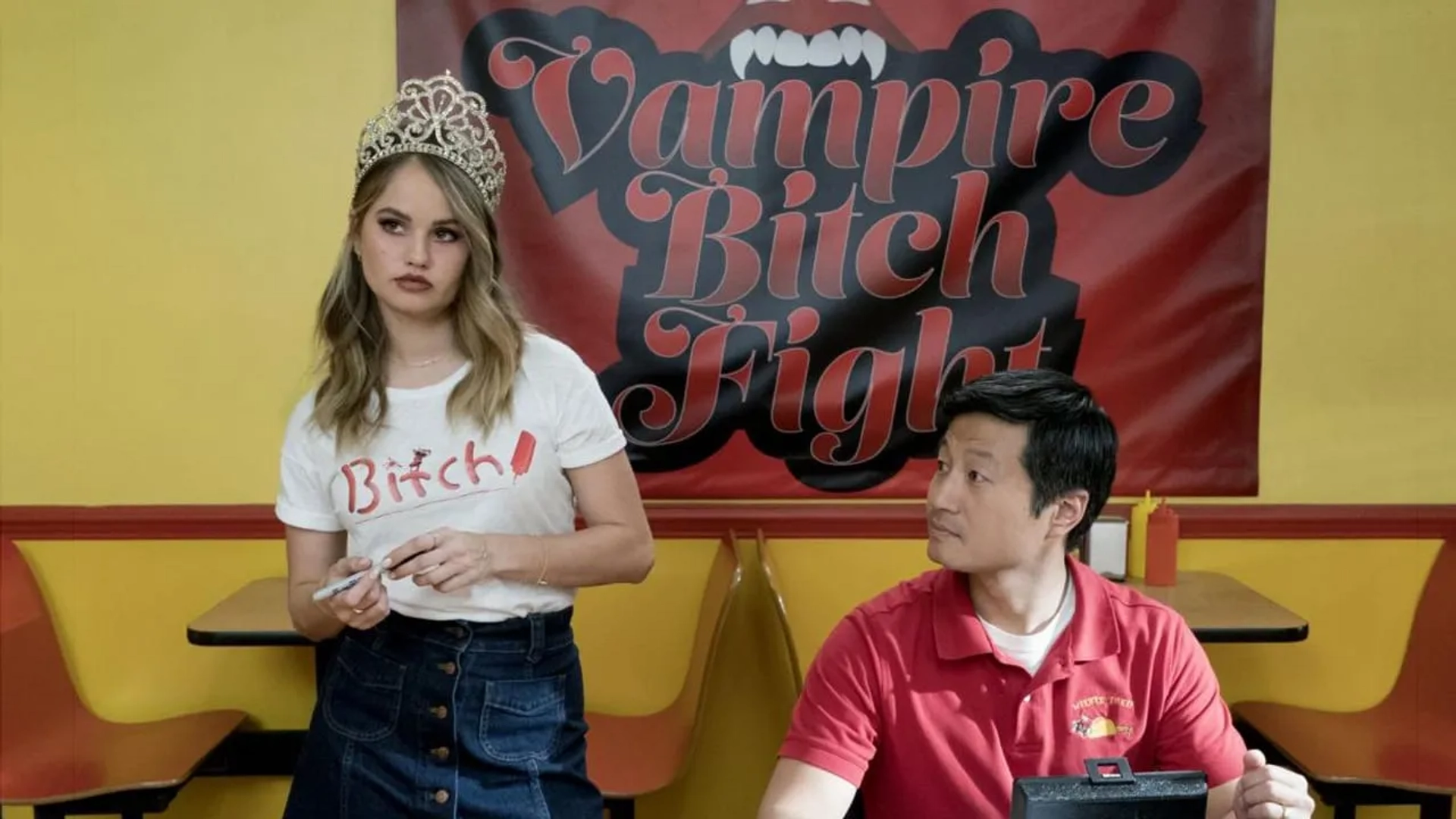 Debby Ryan and Kurt Yue in Insatiable (2018)