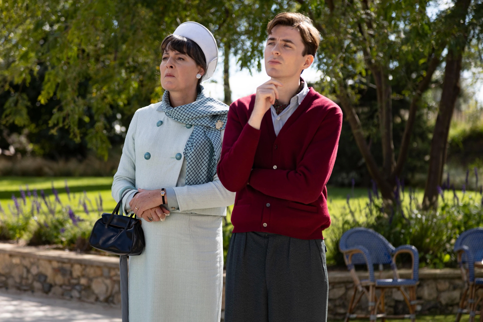 Matthew Beard and Rebecca Root in Monsieur Spade (2024)