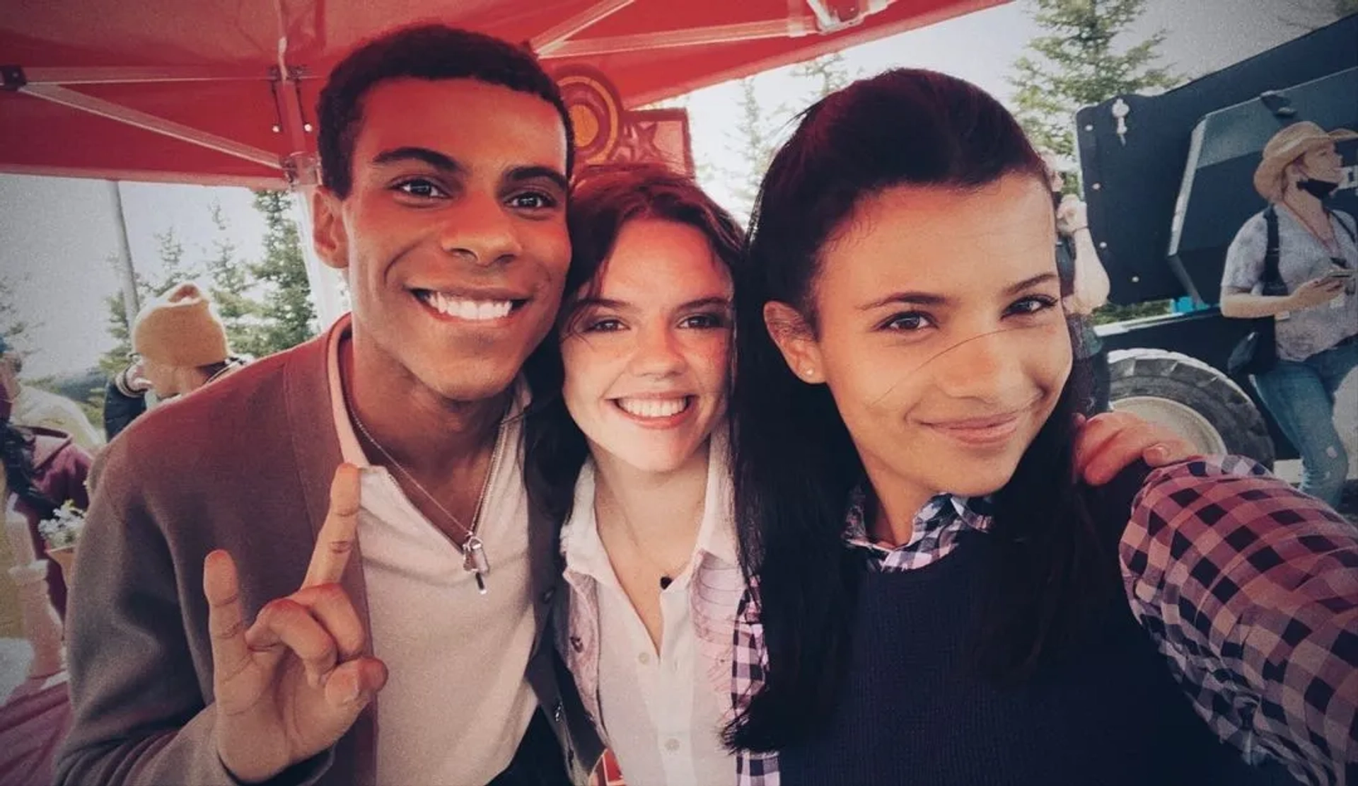 Jaylan Evans, Ellie O'Brien, and Nikki Rodriguez in My Life with the Walter Boys: The Cole Effect (2023)