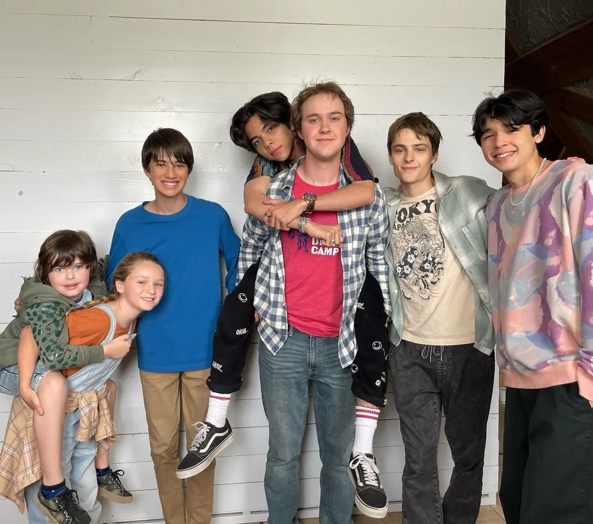 Alix West Lefler, Lennix James, Connor Stanhope, Corey Fogelmanis, Myles Perez, Dean Petriw, and Isaac Arellanes in My Life with the Walter Boys: Welcome to Colorado (2023)