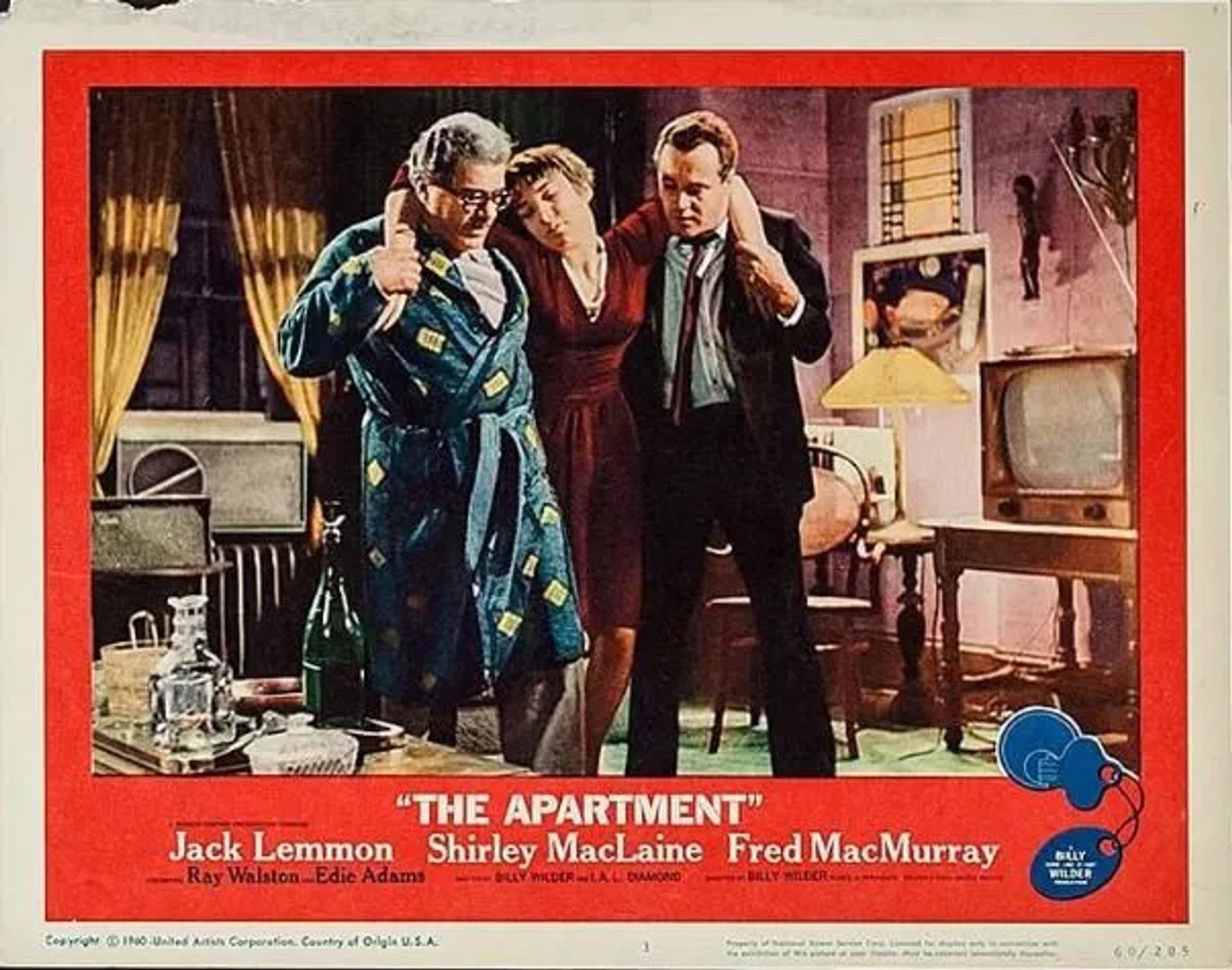 Jack Lemmon, Shirley MacLaine, and Jack Kruschen in The Apartment (1960)