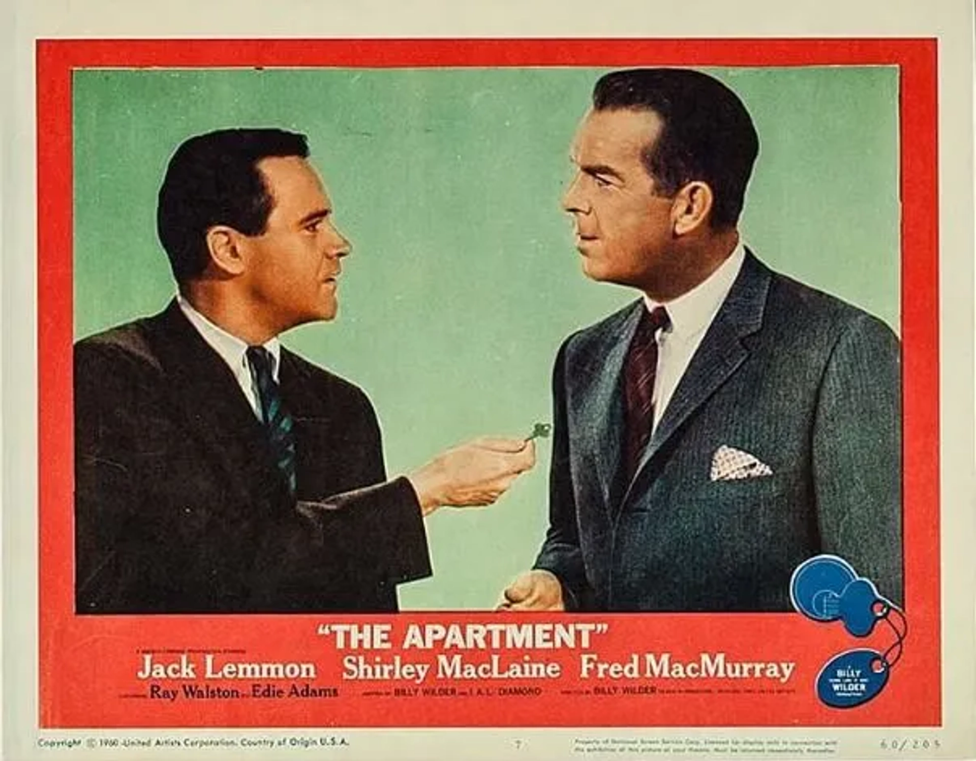 Jack Lemmon and Fred MacMurray in The Apartment (1960)