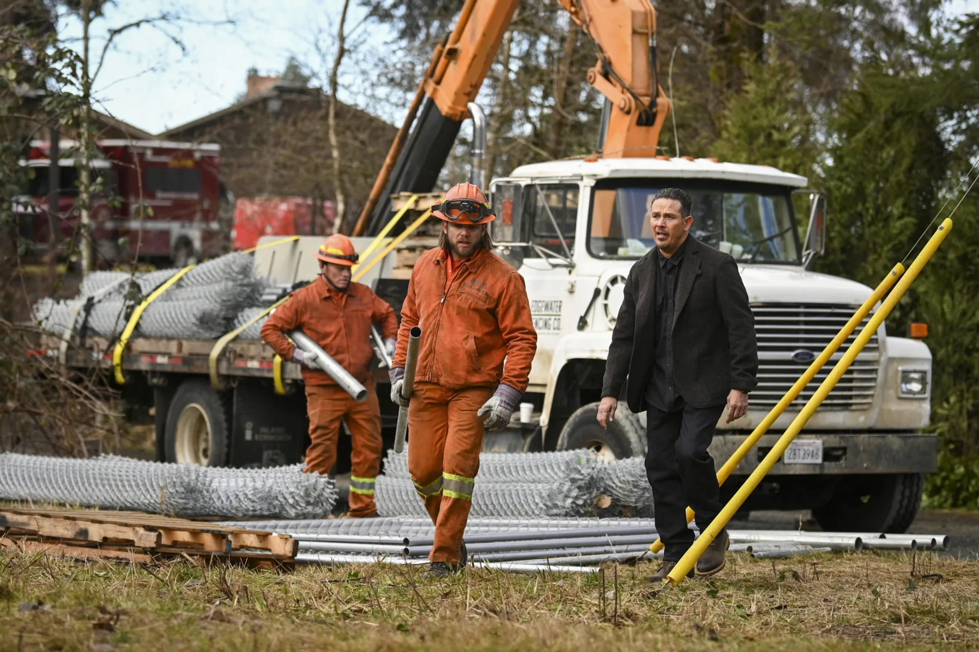 Kevin Alejandro and Max Thieriot in Fire Country (2022)