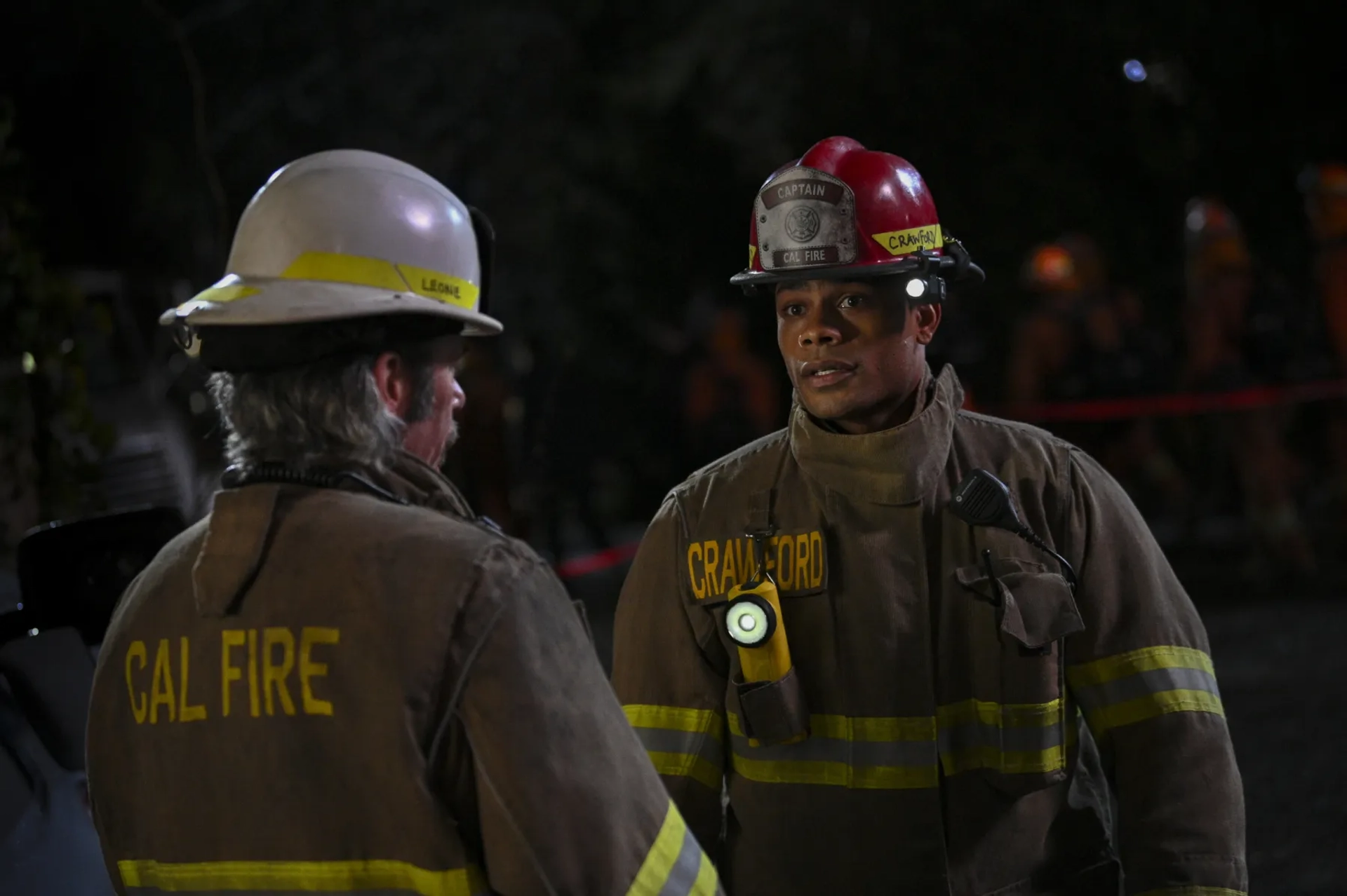 Billy Burke and Jordan Calloway in Fire Country (2022)