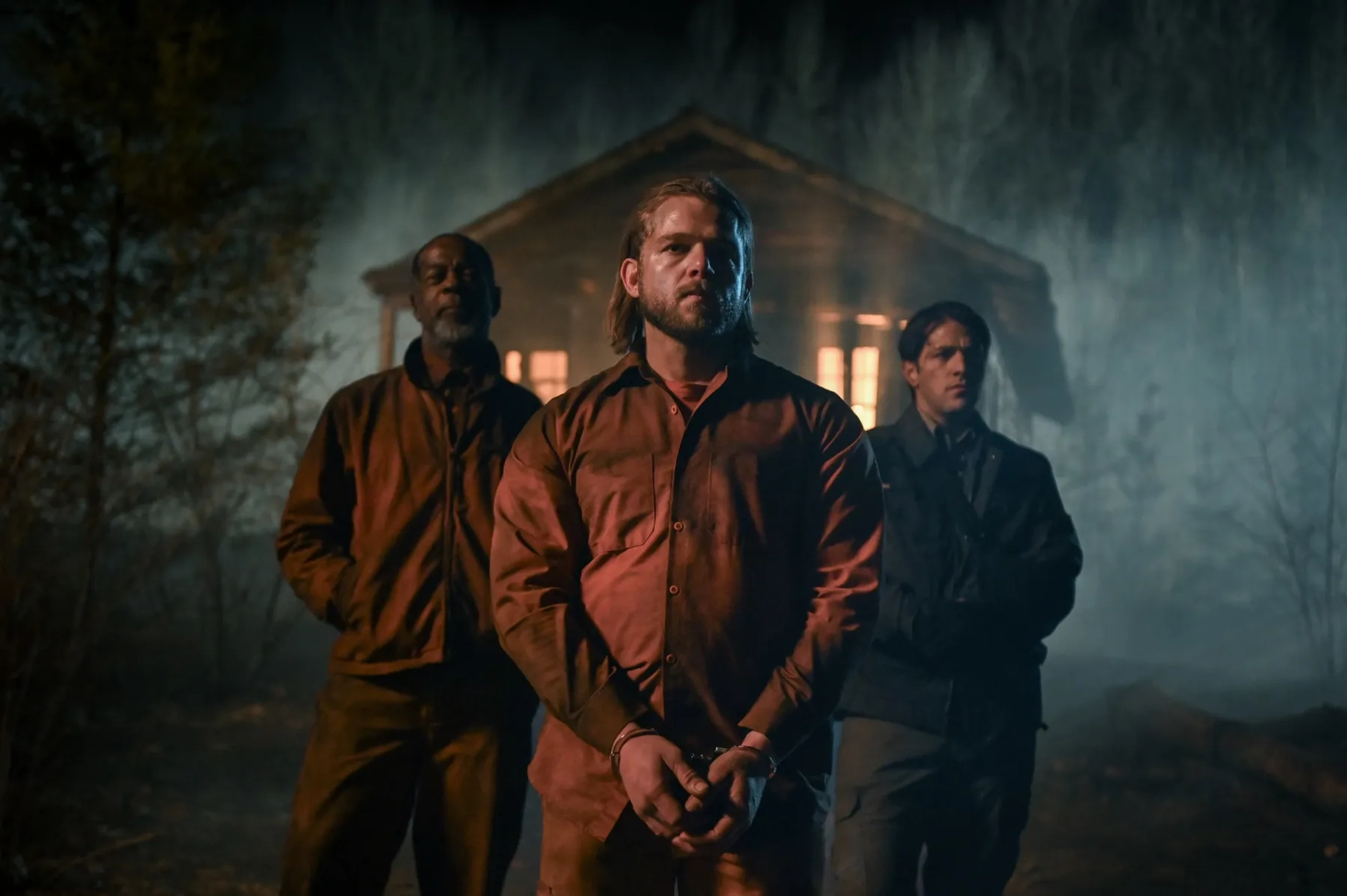 Alex Désert, Max Thieriot, and Alberto Frezza in Fire Country (2022)