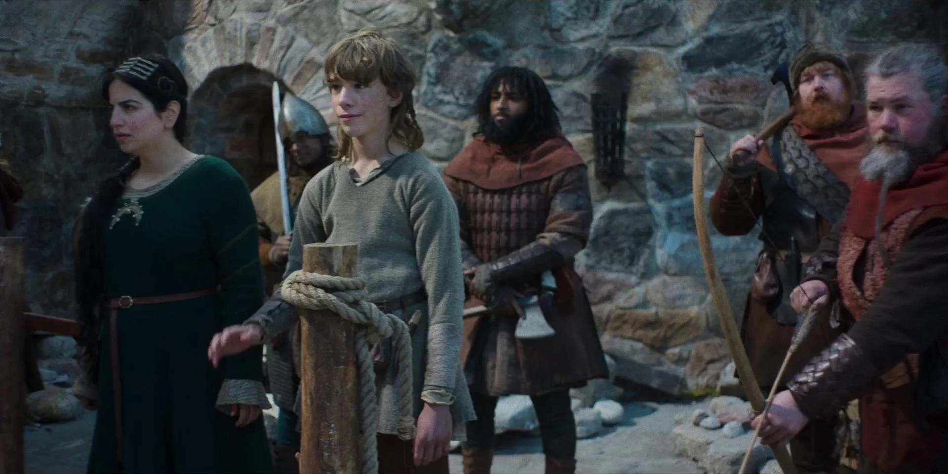 Jack Bergenholtz Henriksson, Martin Norström, Martin Norström, Fredrik Alfredsson, and Maria Nohra in Ronja the Robber's Daughter (2024)