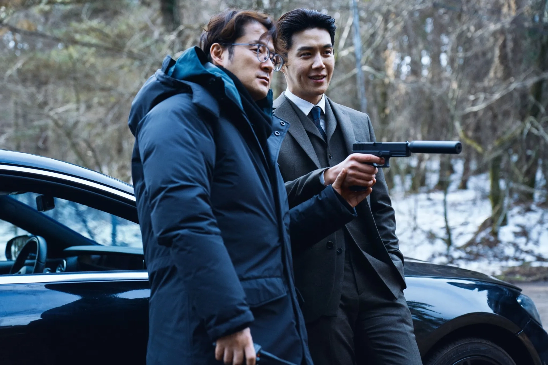 Park Hoon-jung and Kim Seon-ho in The Childe (2023)