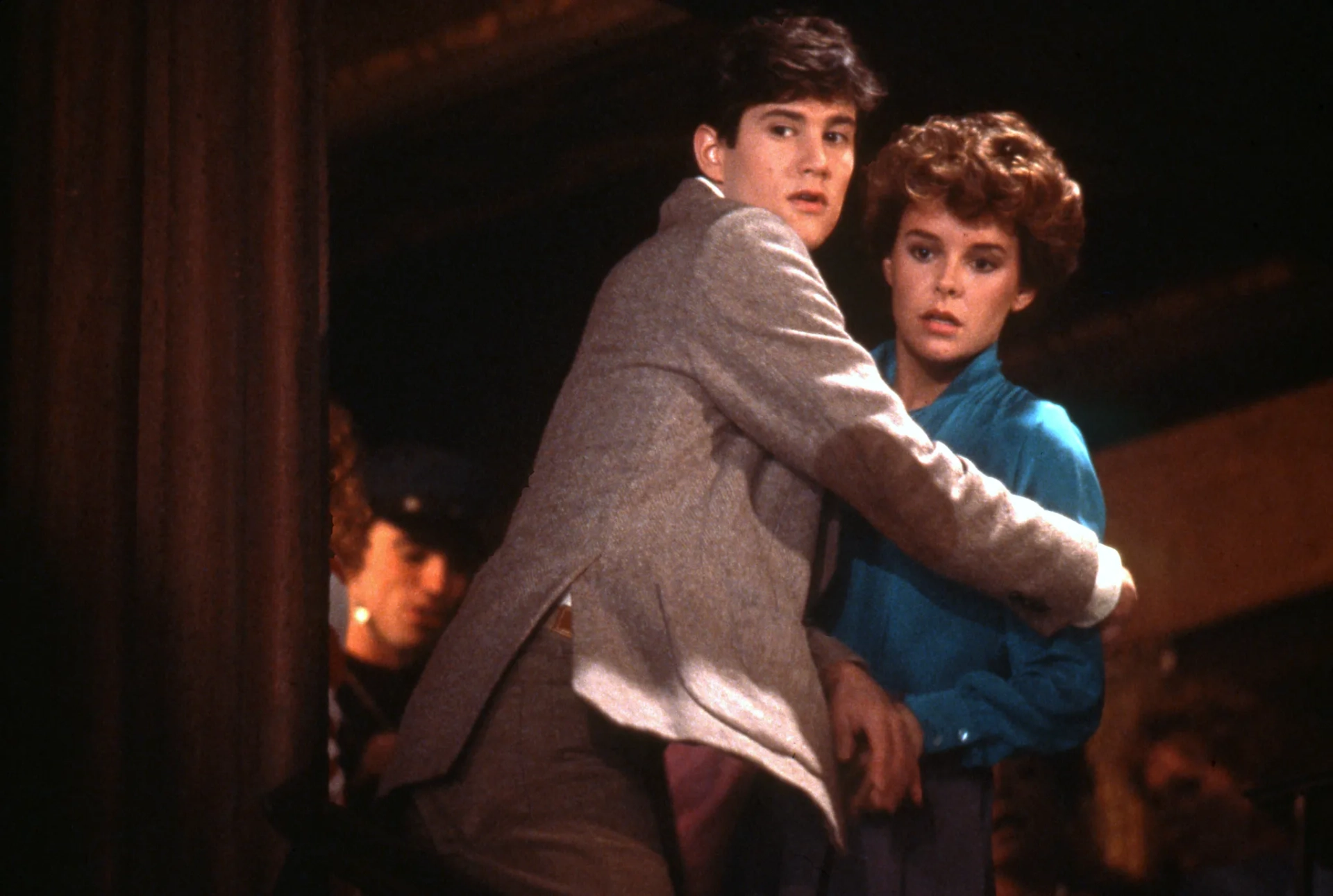Amanda Bearse and William Ragsdale in Fright Night (1985)