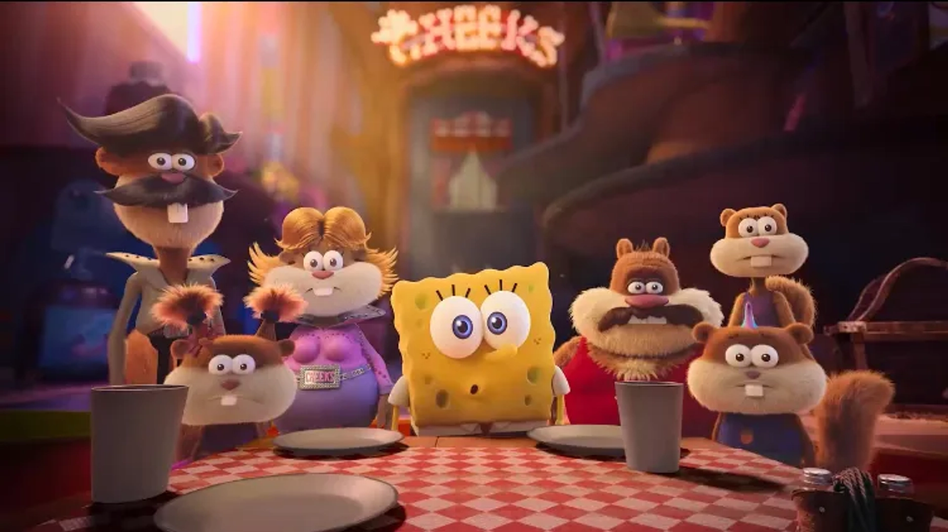 Grey Griffin, Johnny Knoxville, Tom Kenny, Carolyn Lawrence, and Craig Robinson in Saving Bikini Bottom: The Sandy Cheeks Movie (2024)