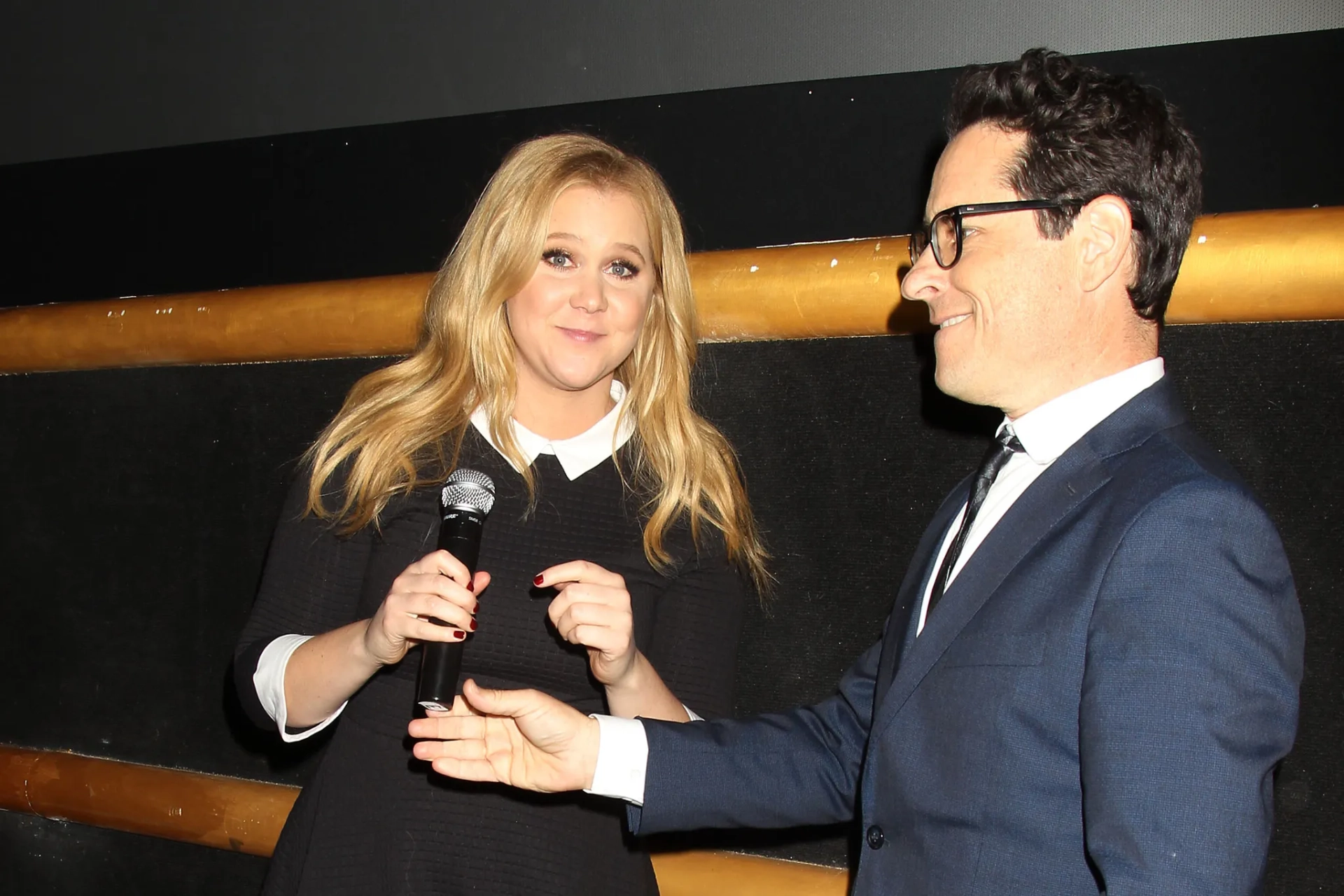 J.J. Abrams and Amy Schumer at an event for 10 Cloverfield Lane (2016)