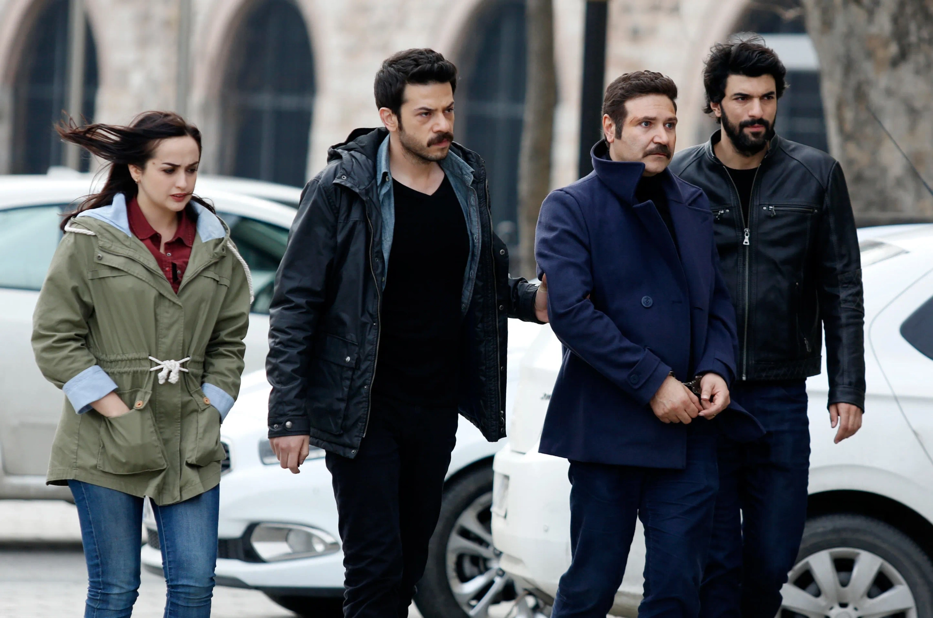 Engin Akyürek, Burak Tamdogan, Ahmet Tansu Tasanlar, and Ilkin Tüfekci in Black Money Love (2014)