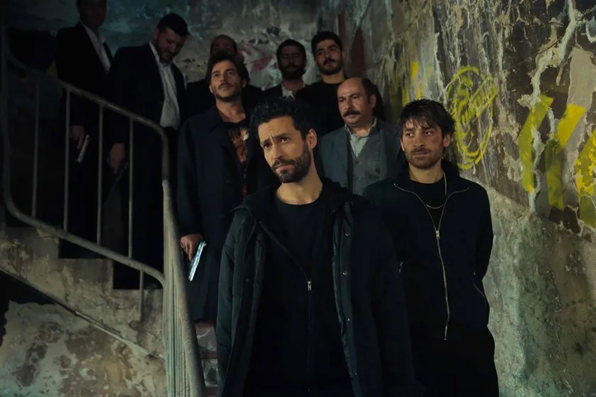 Bora Akkas, Mustafa Kirantepe, Ekin Koç, Ugur Yildiran, and Volkan Kiran in The Bad Penny (2021)