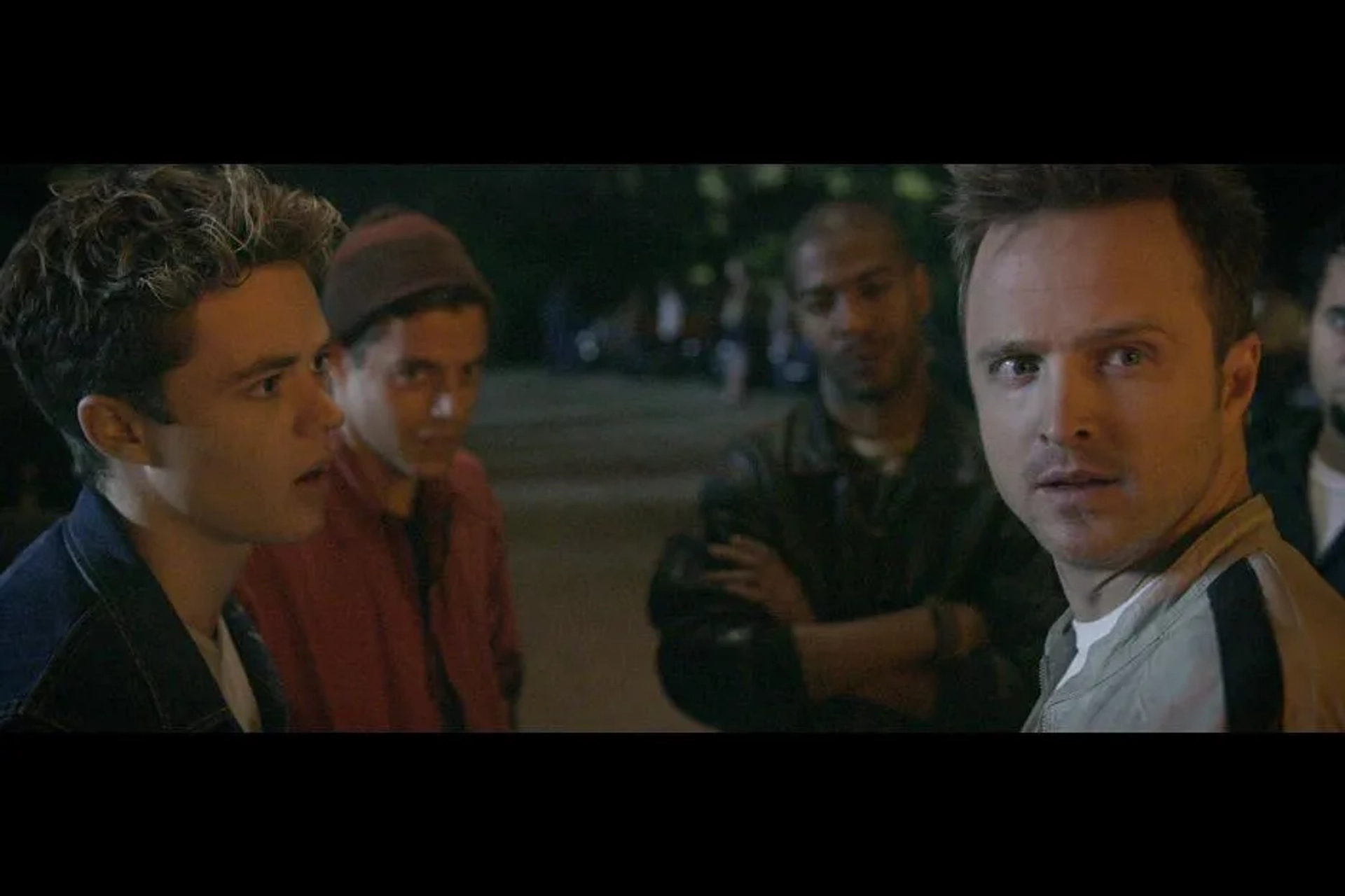 Aaron Paul, Harrison Gilbertson, Rami Malek, and Kid Cudi in Need for Speed (2014)