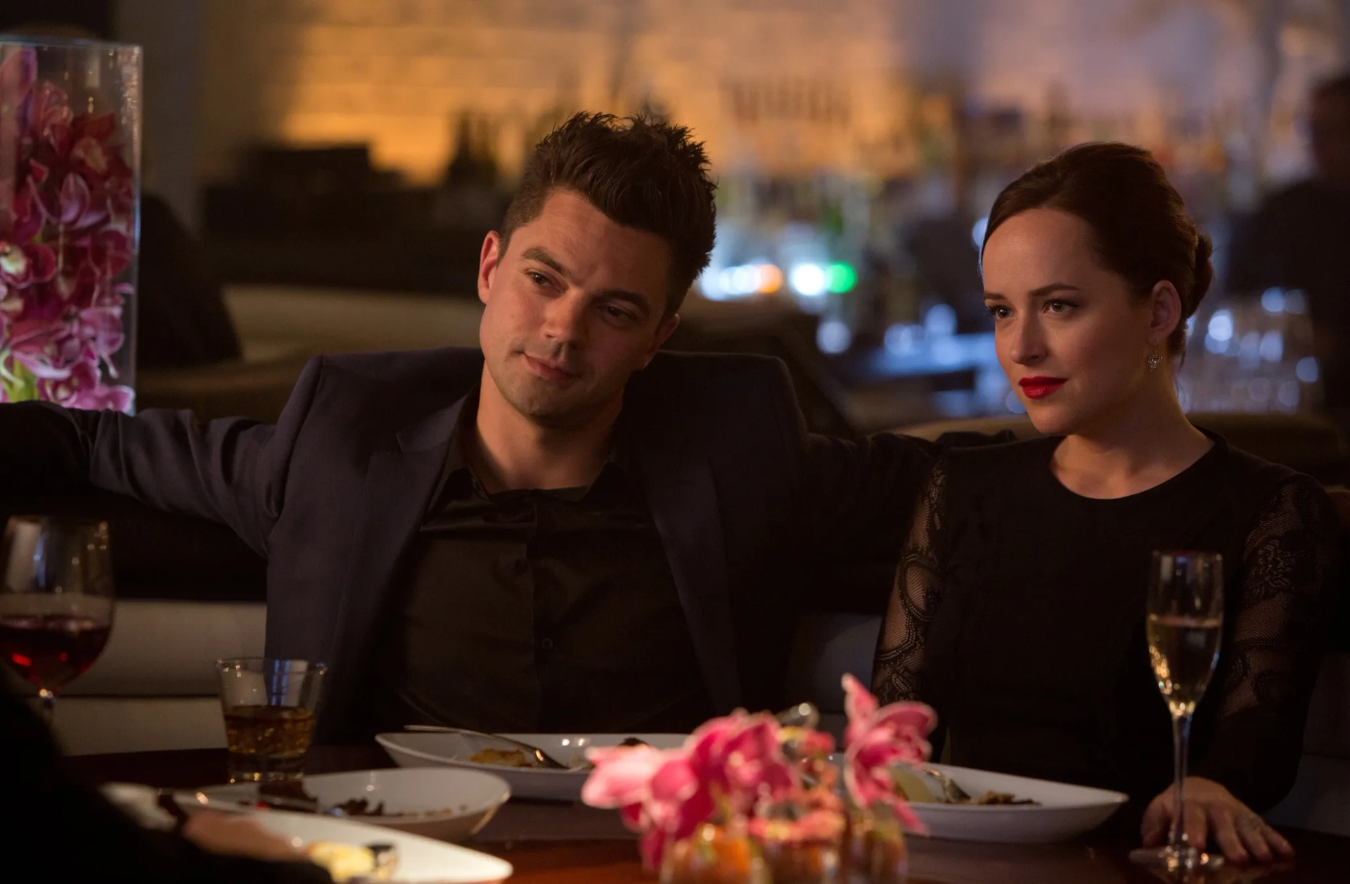 Dakota Johnson and Dominic Cooper in Need for Speed (2014)