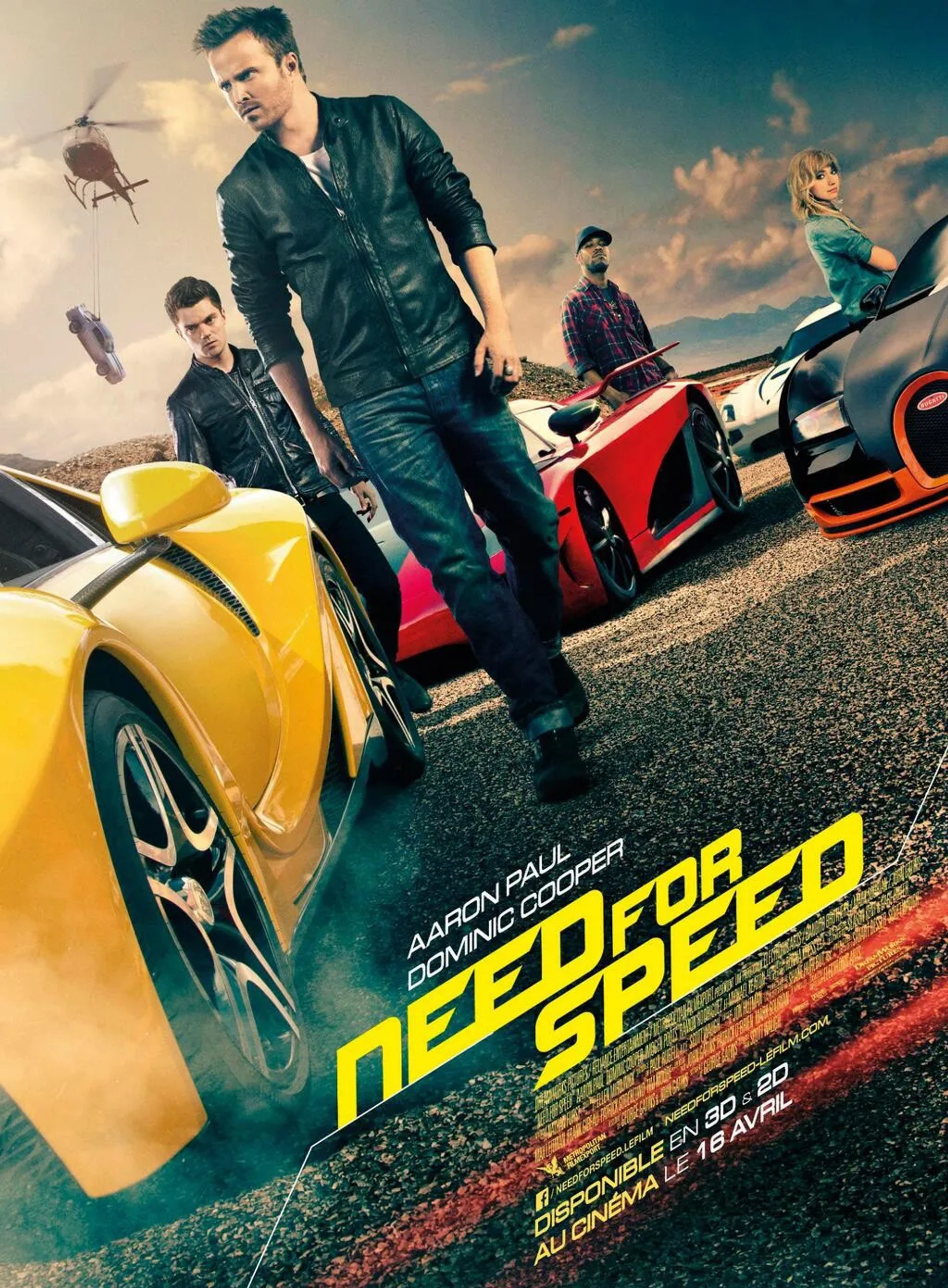 Aaron Paul, Dominic Cooper, Imogen Poots, and Kid Cudi in Need for Speed (2014)