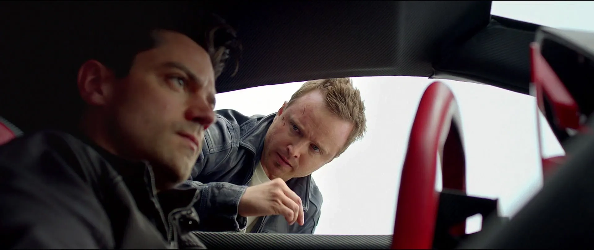 Aaron Paul and Dominic Cooper in Need for Speed (2014)