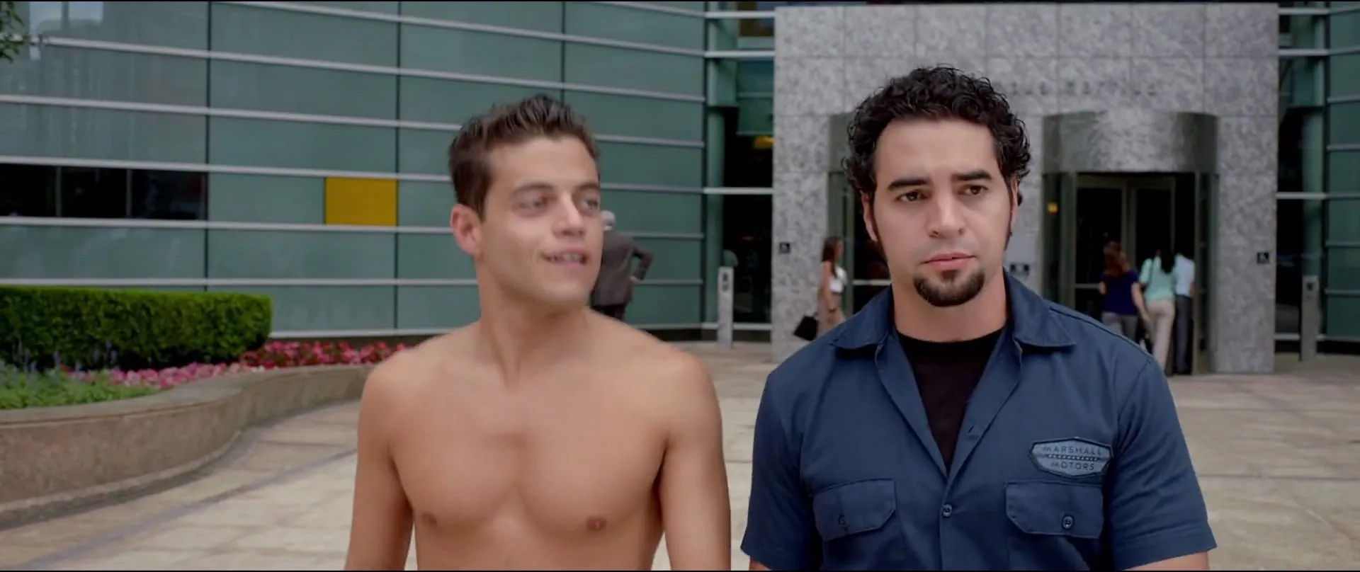 Rami Malek and Ramón Rodríguez in Need for Speed (2014)