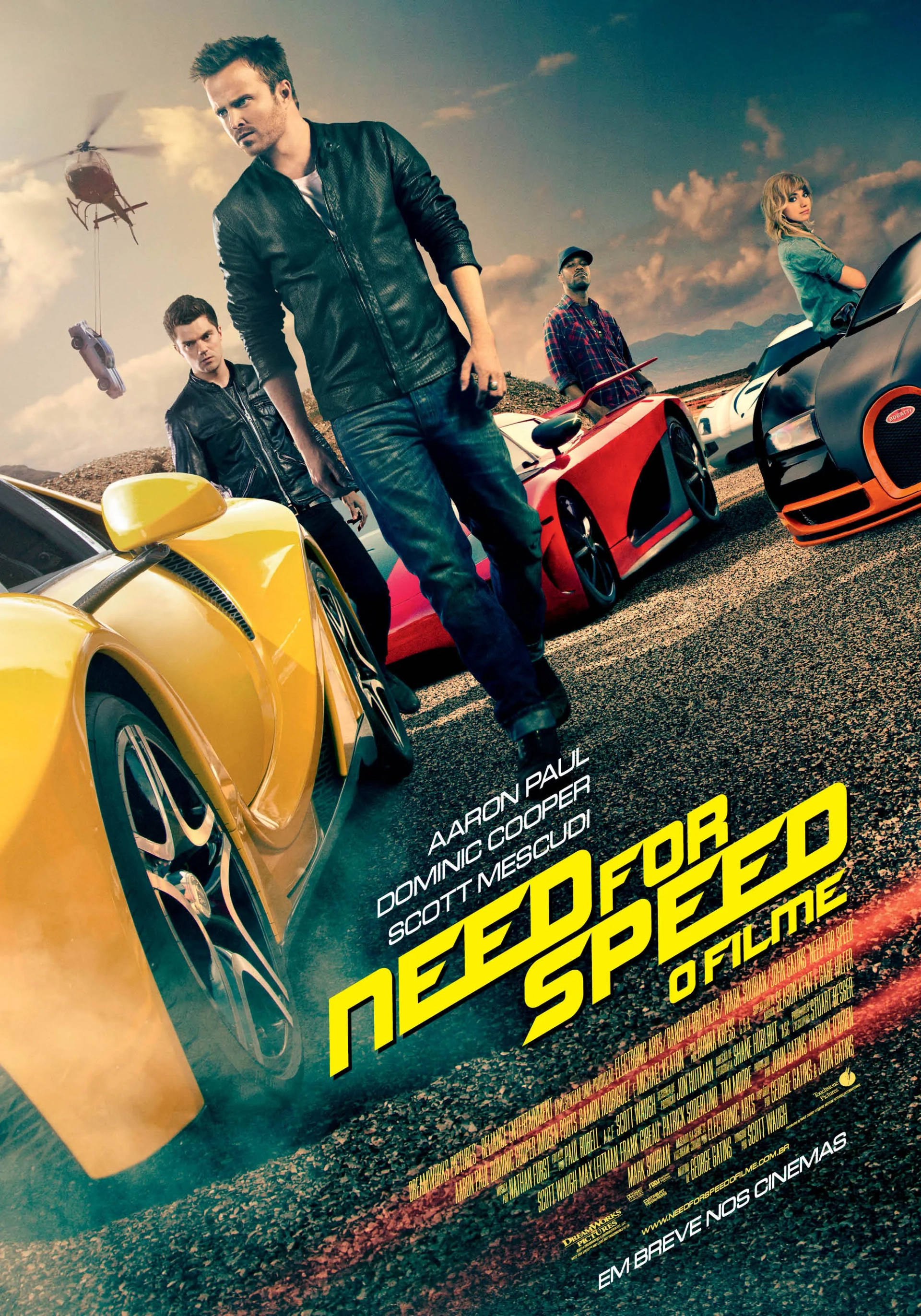 Aaron Paul, Dominic Cooper, Imogen Poots, and Kid Cudi in Need for Speed (2014)