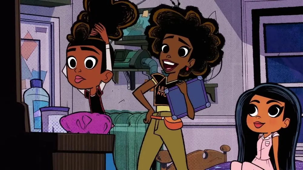 Libe Barer, Sasheer Zamata, and Diamond White in Moon Girl and Devil Dinosaur: Hair Today, Gone Tomorrow (2023)