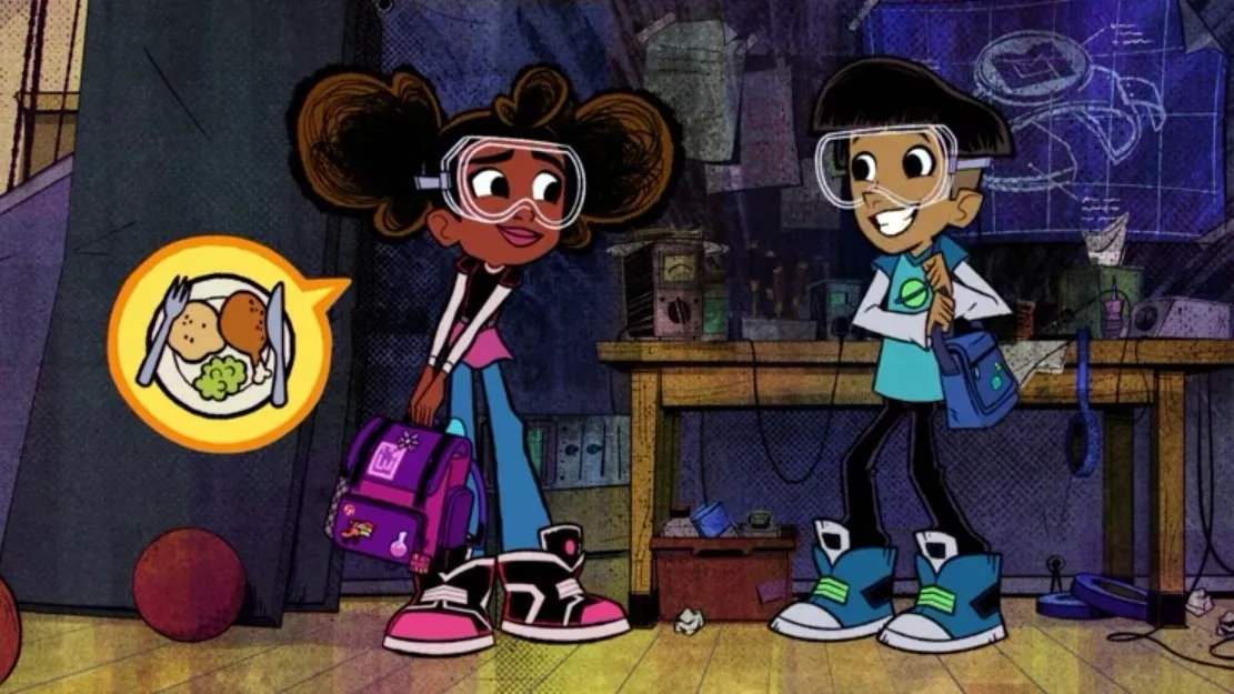 Diamond White and Xolo Maridueña in Moon Girl and Devil Dinosaur: Kid Kree (2024)
