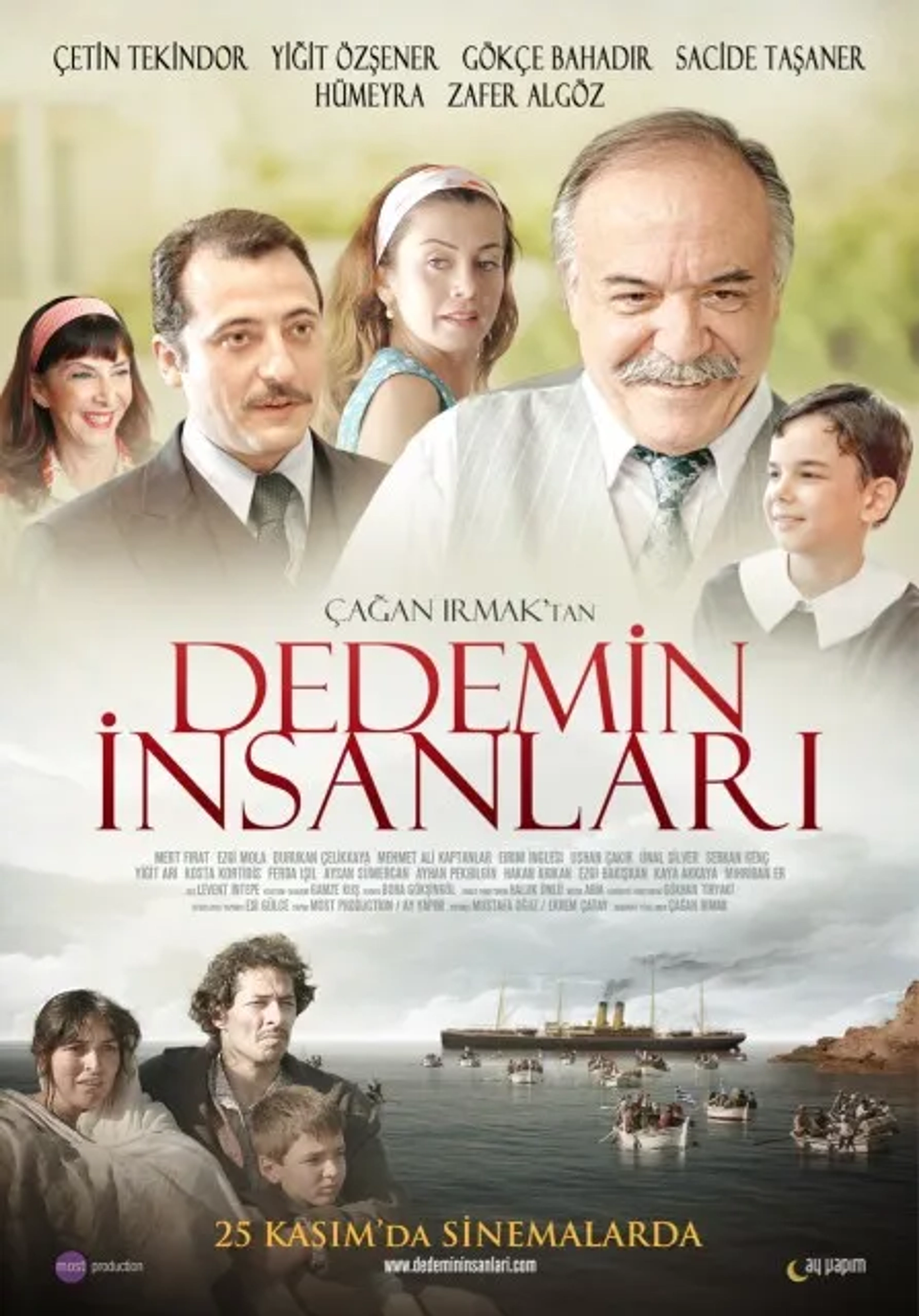 Hümeyra, Çetin Tekindor, Yigit Özsener, Ezgi Mola, Gökçe Bahadir, Mert Firat, and Durukan Çelikkaya in My Grandfather's People (2011)