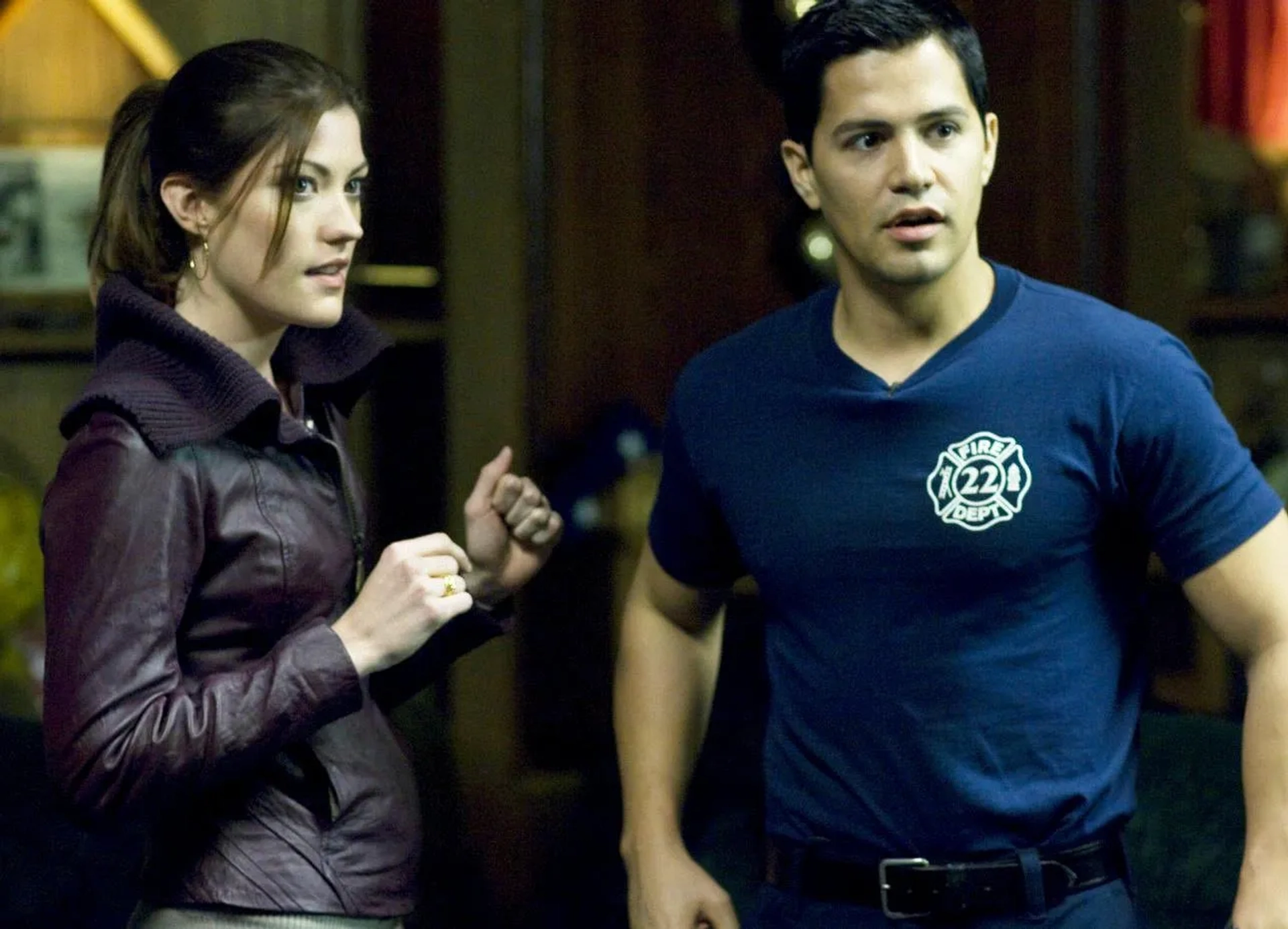 Jay Hernandez and Jennifer Carpenter in Quarantine (2008)