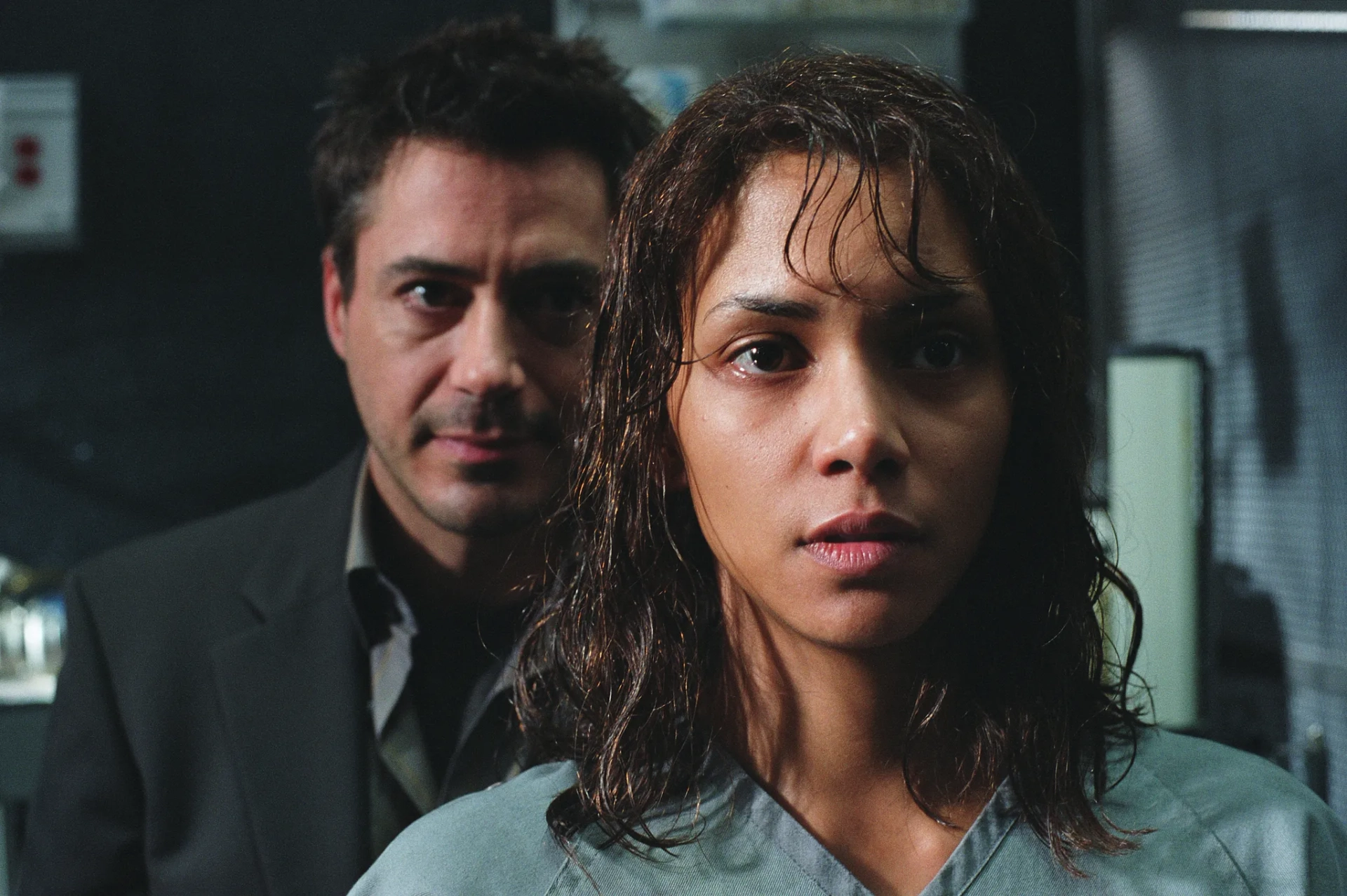 Robert Downey Jr. and Halle Berry in Gothika (2003)