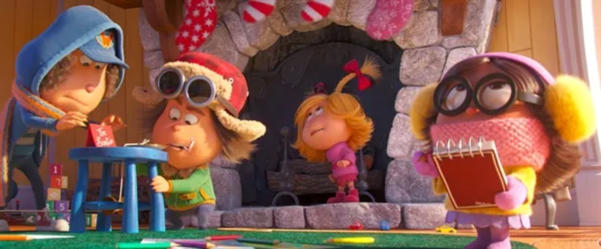 Sam Lavagnino, Scarlett Estevez, Ramone Hamilton, and Cameron Seely in The Grinch (2018)