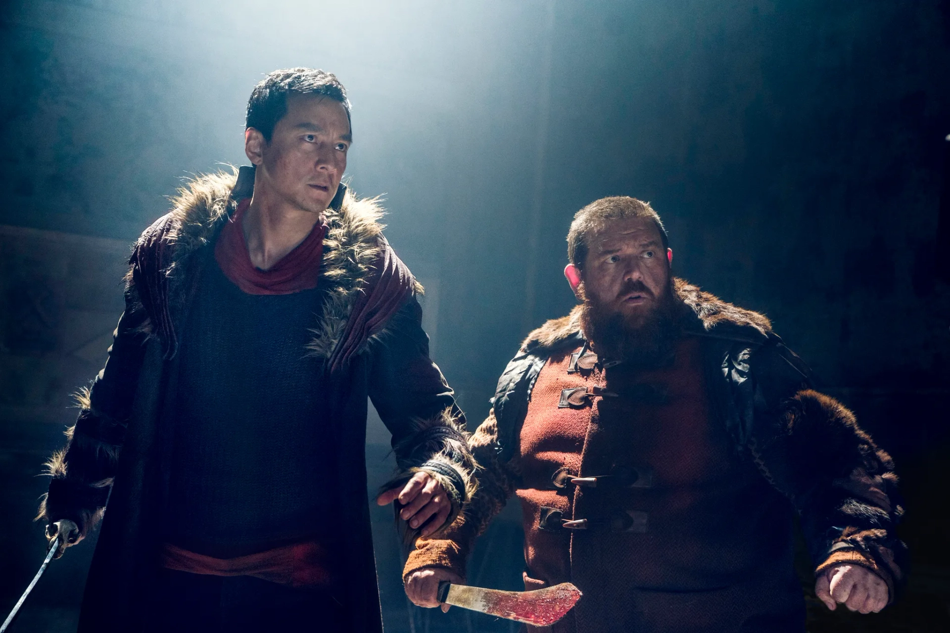 Nick Frost and Daniel Wu in Into the Badlands (2015)