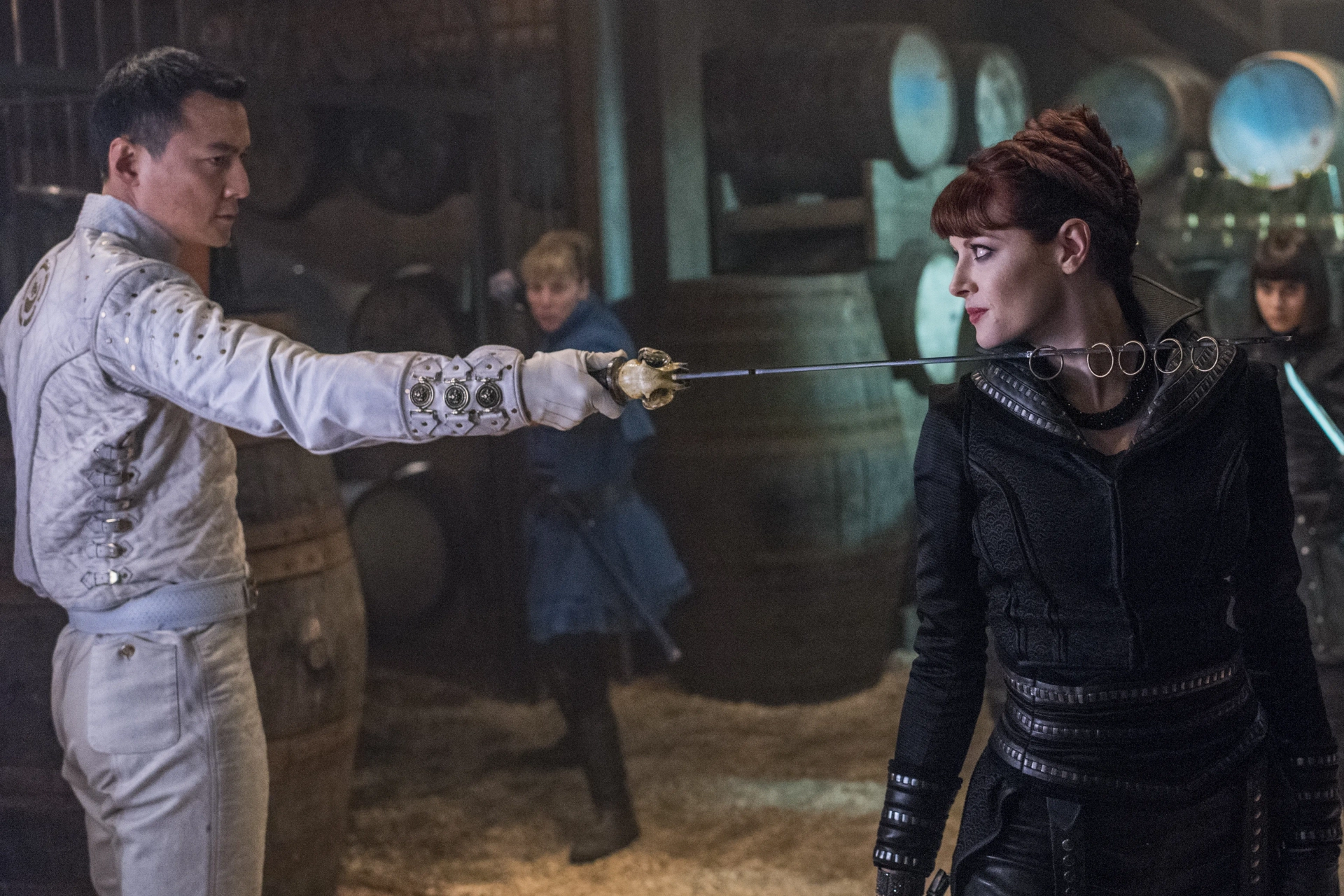 Daniel Wu and Emily Beecham in Into the Badlands (2015)