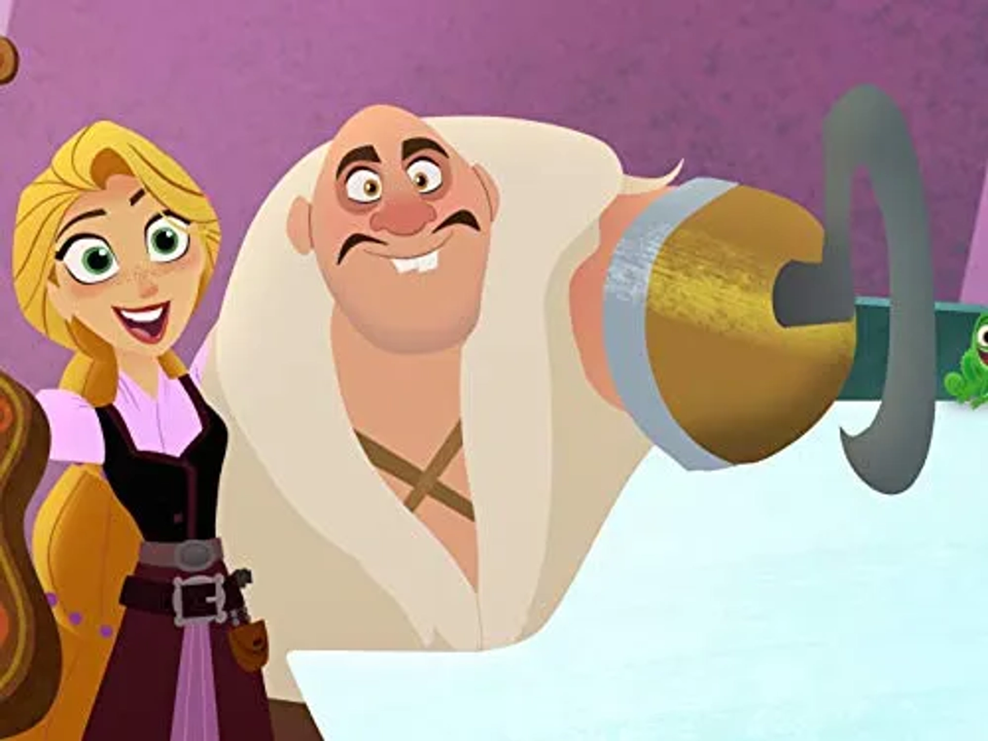 Brad Garrett and Mandy Moore in Rapunzel's Tangled Adventure (2017)