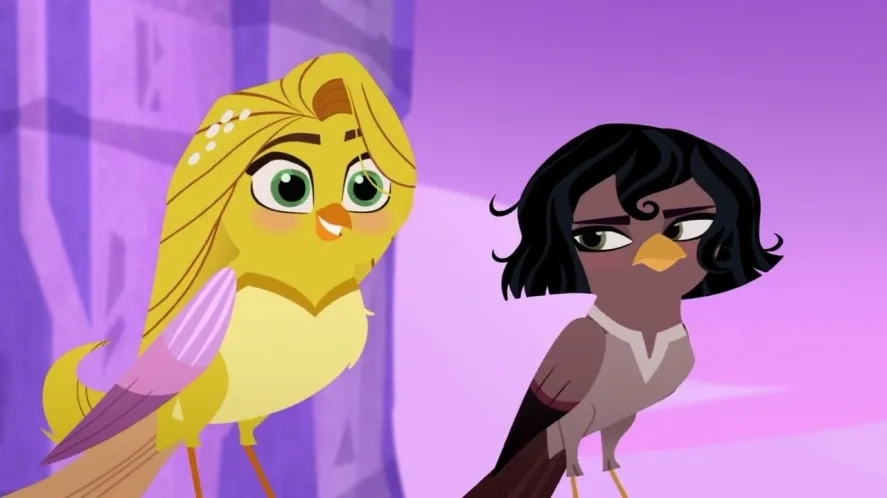 Mandy Moore and Eden Espinosa in Rapunzel's Tangled Adventure (2017)