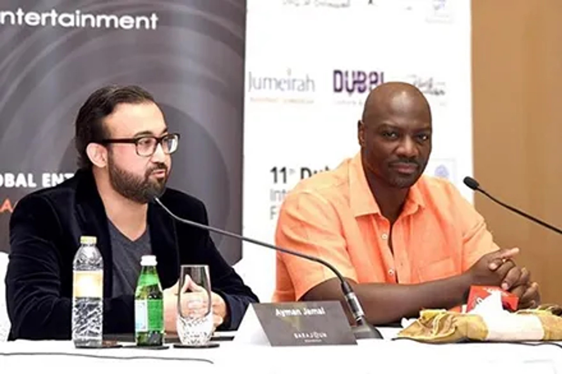 Adewale Akinnuoye-Agbaje and Ayman Jamal at an event for Bilal: A New Breed of Hero (2015)