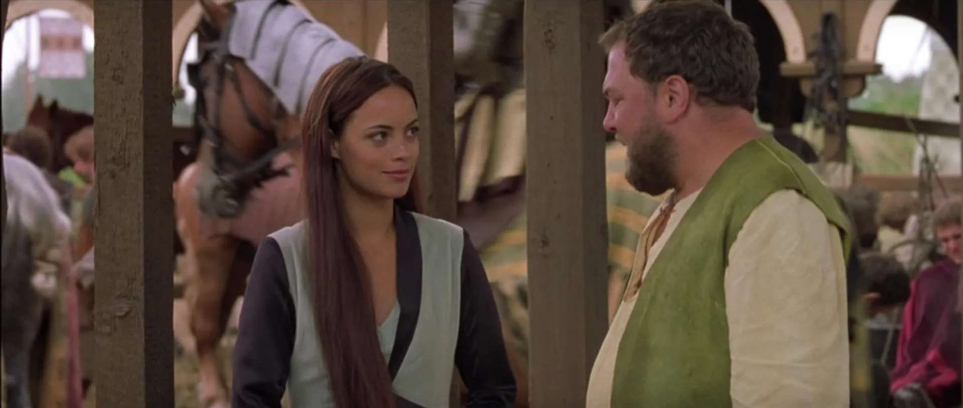 Mark Addy and Bérénice Bejo in A Knight's Tale (2001)