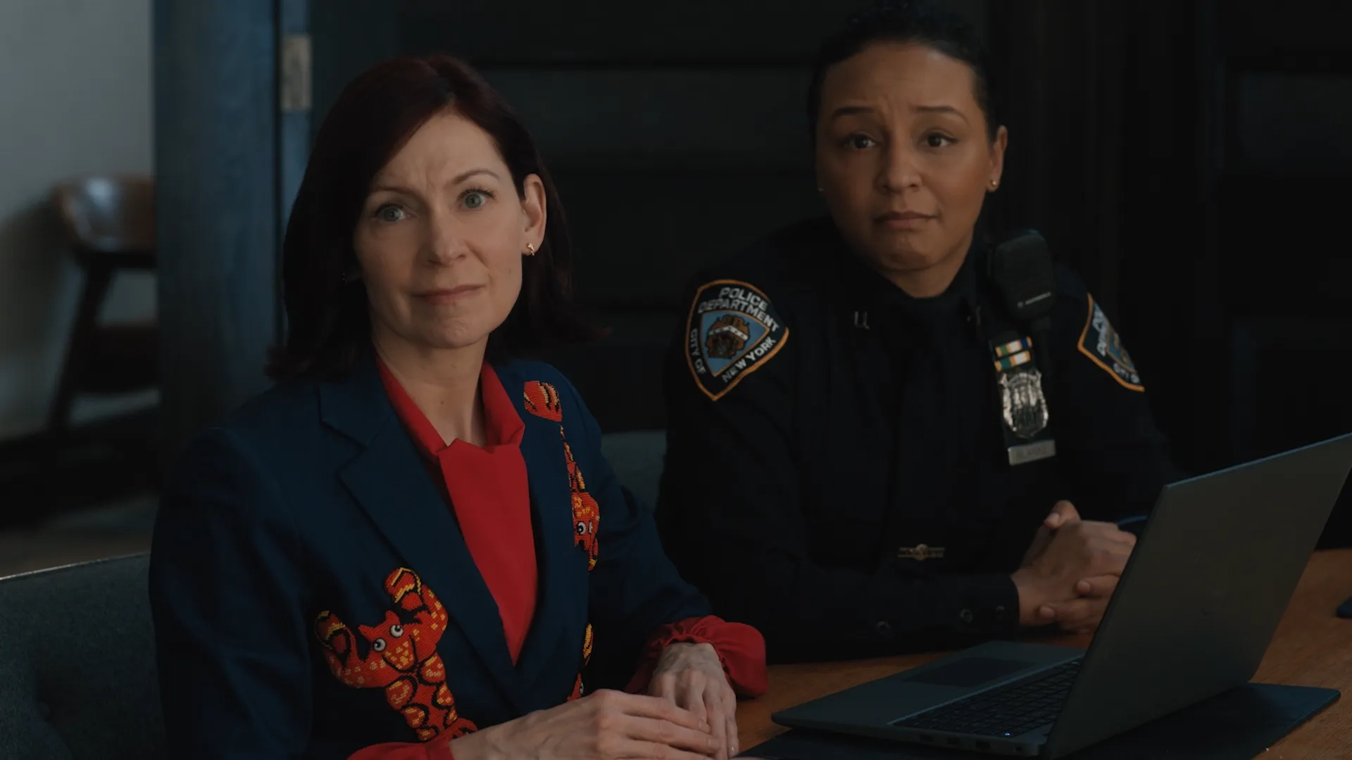 Carrie Preston and Carra Patterson in Elsbeth (2024)