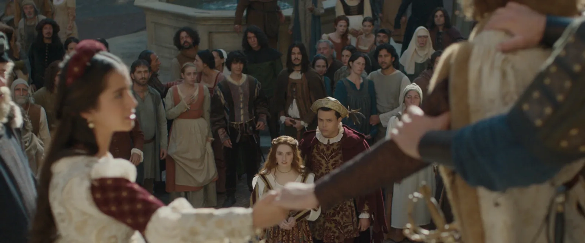 Kaitlyn Dever, Isabela Merced, and Spencer Stevenson in Rosaline (2022)