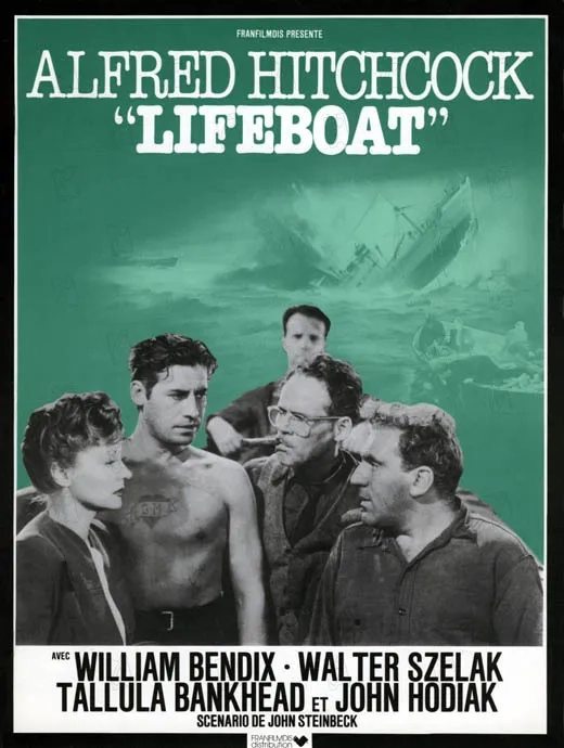 Tallulah Bankhead, William Bendix, Hume Cronyn, John Hodiak, and Henry Hull in Lifeboat (1944)