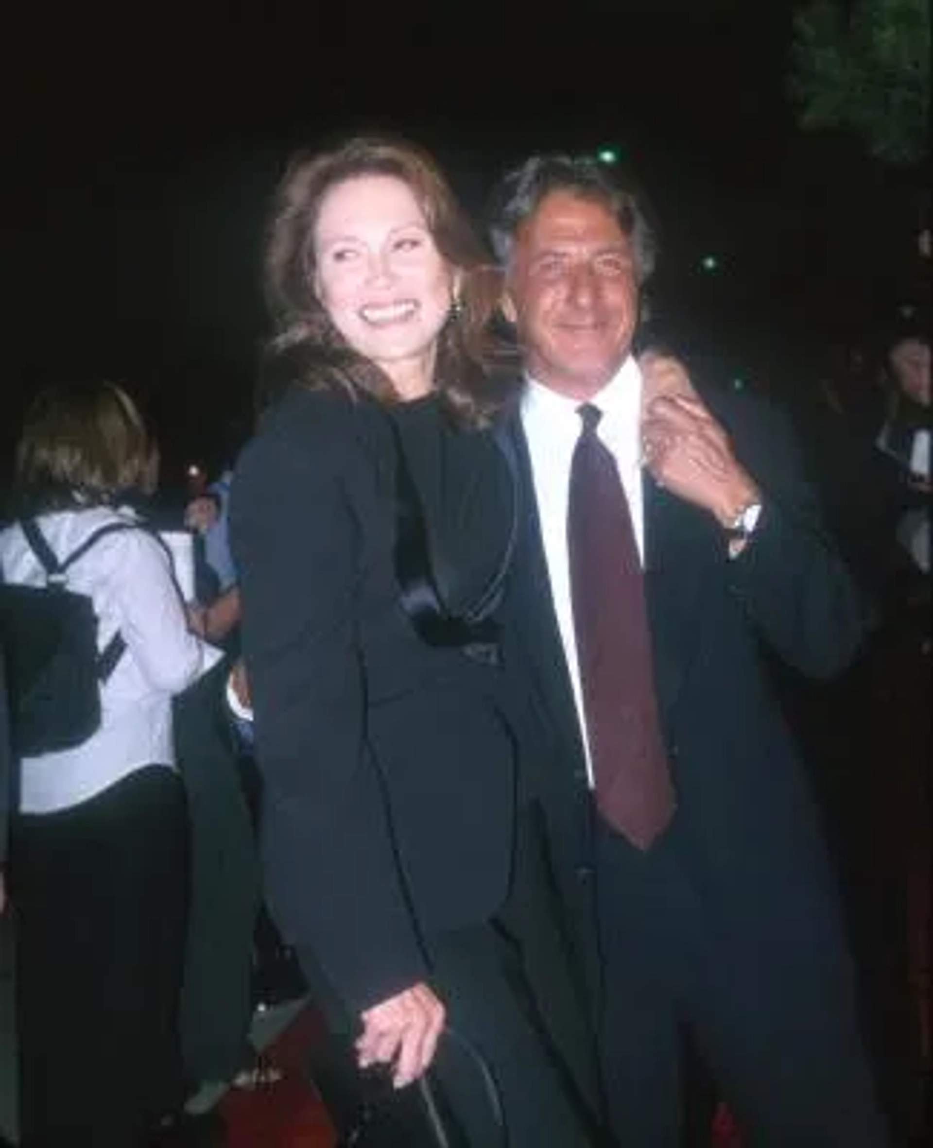 Dustin Hoffman and Faye Dunaway at an event for The Messenger: The Story of Joan of Arc (1999)